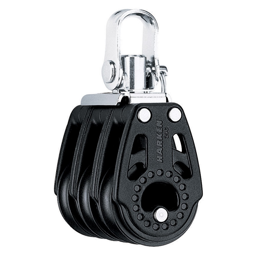 Harken 344 29mm Triple Carbo Air Block w/ Swivel 990lb Load Sailboat​