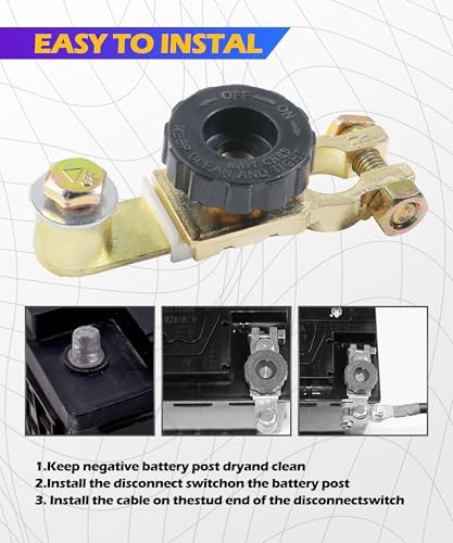 Battery Disconnect Switch,Car Accessories Battery Cut Off Switch Black