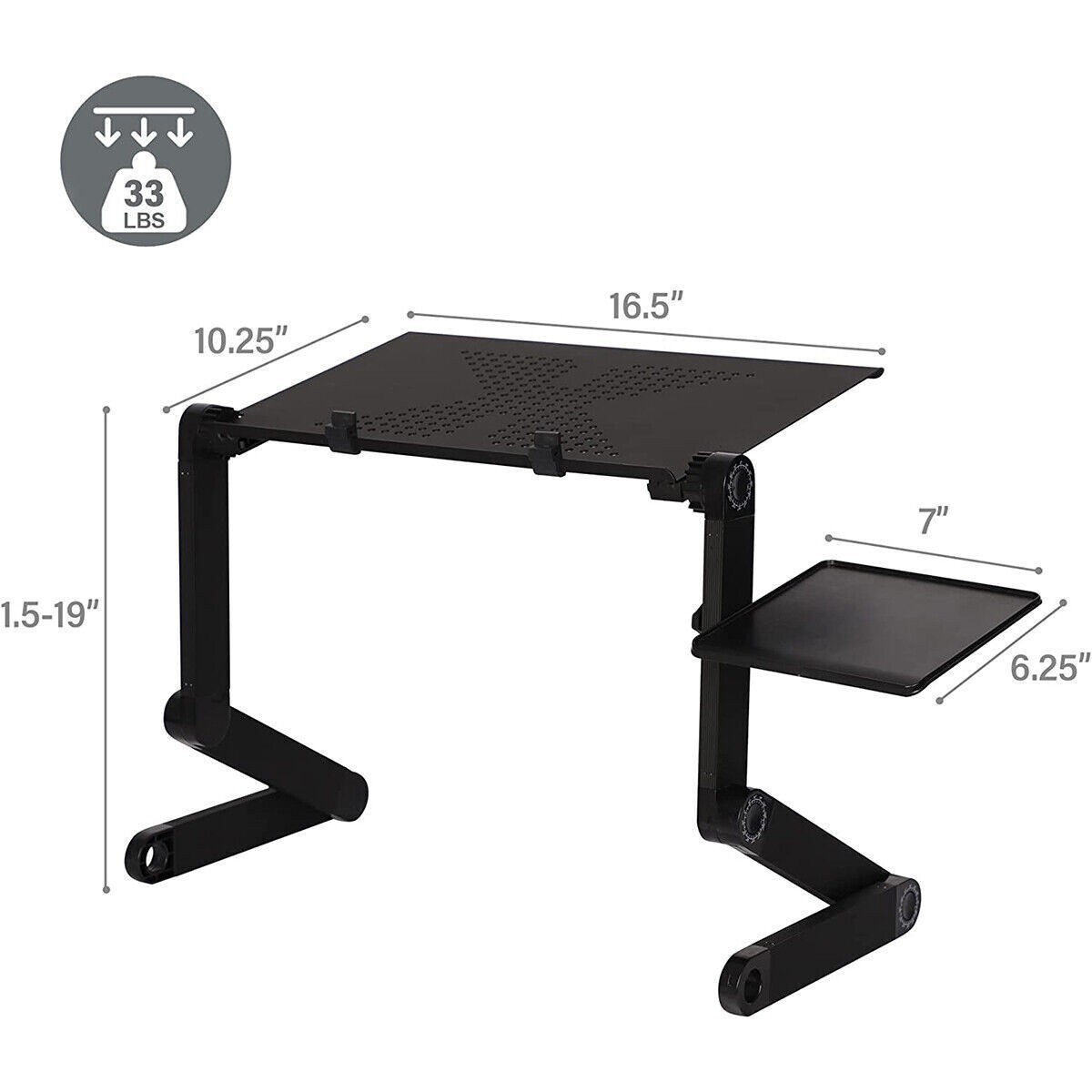 Foldable Laptop Table Stand Lap Sofa Bed Tray Computer Notebook Desk Adjustable