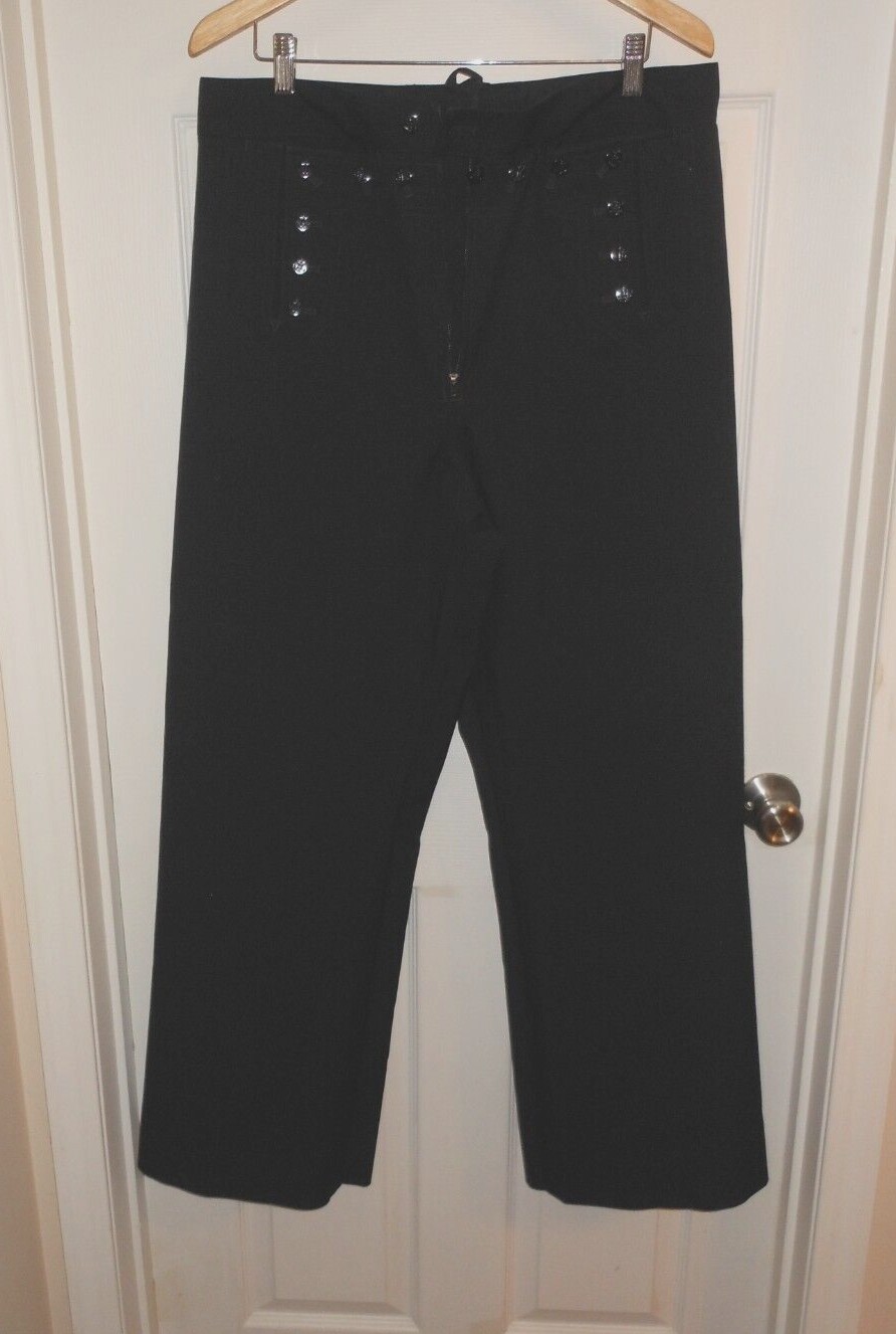 U.S.NAVY MILITARY LADIES UNIFORM WOOL 13 Button CRACKER JACK Pants use pull down