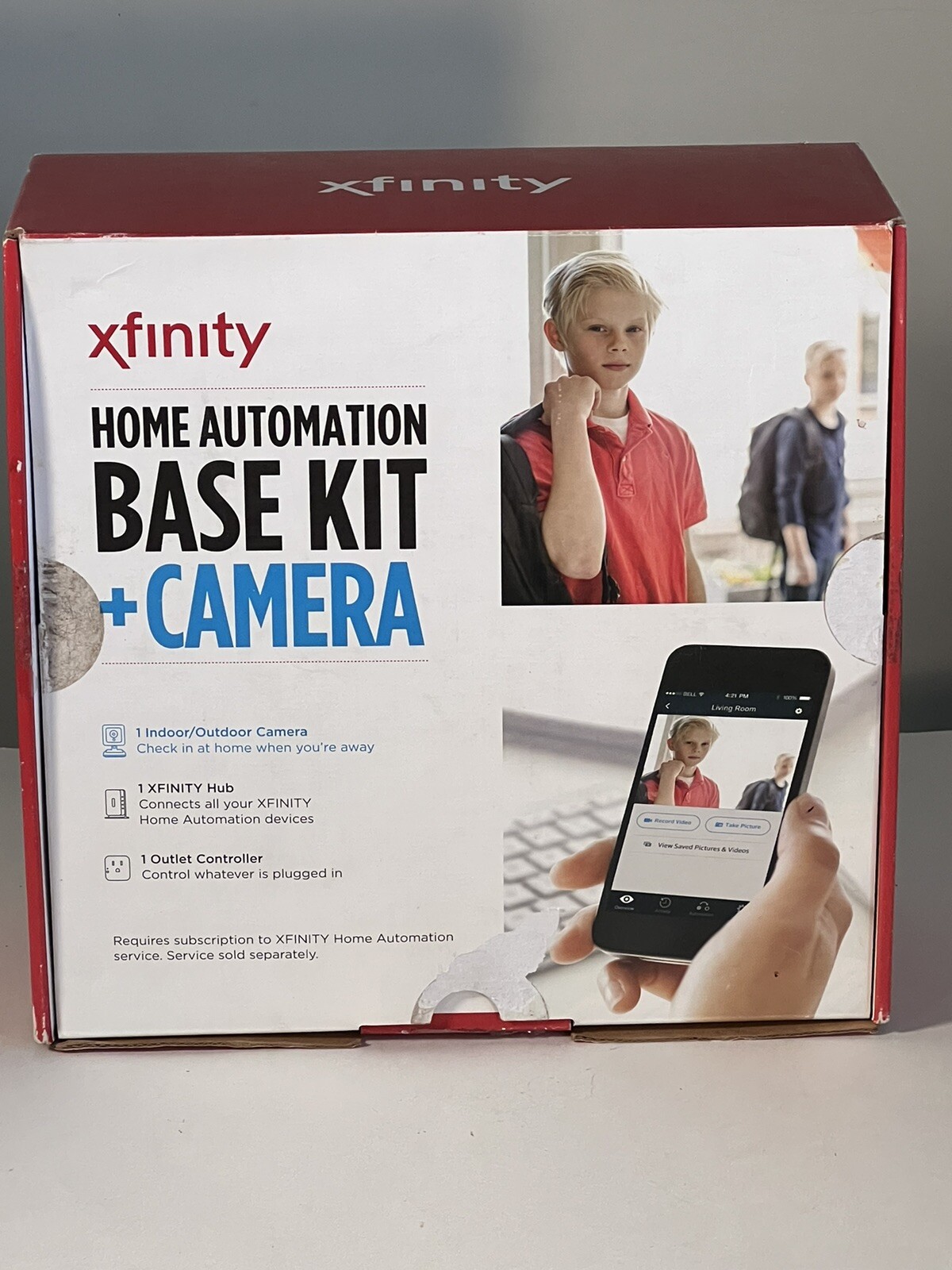 NEVER USED EXFINITY HOME AUTOMATION BASE KIT + INDOOR /OUTDOOR CAMERA New