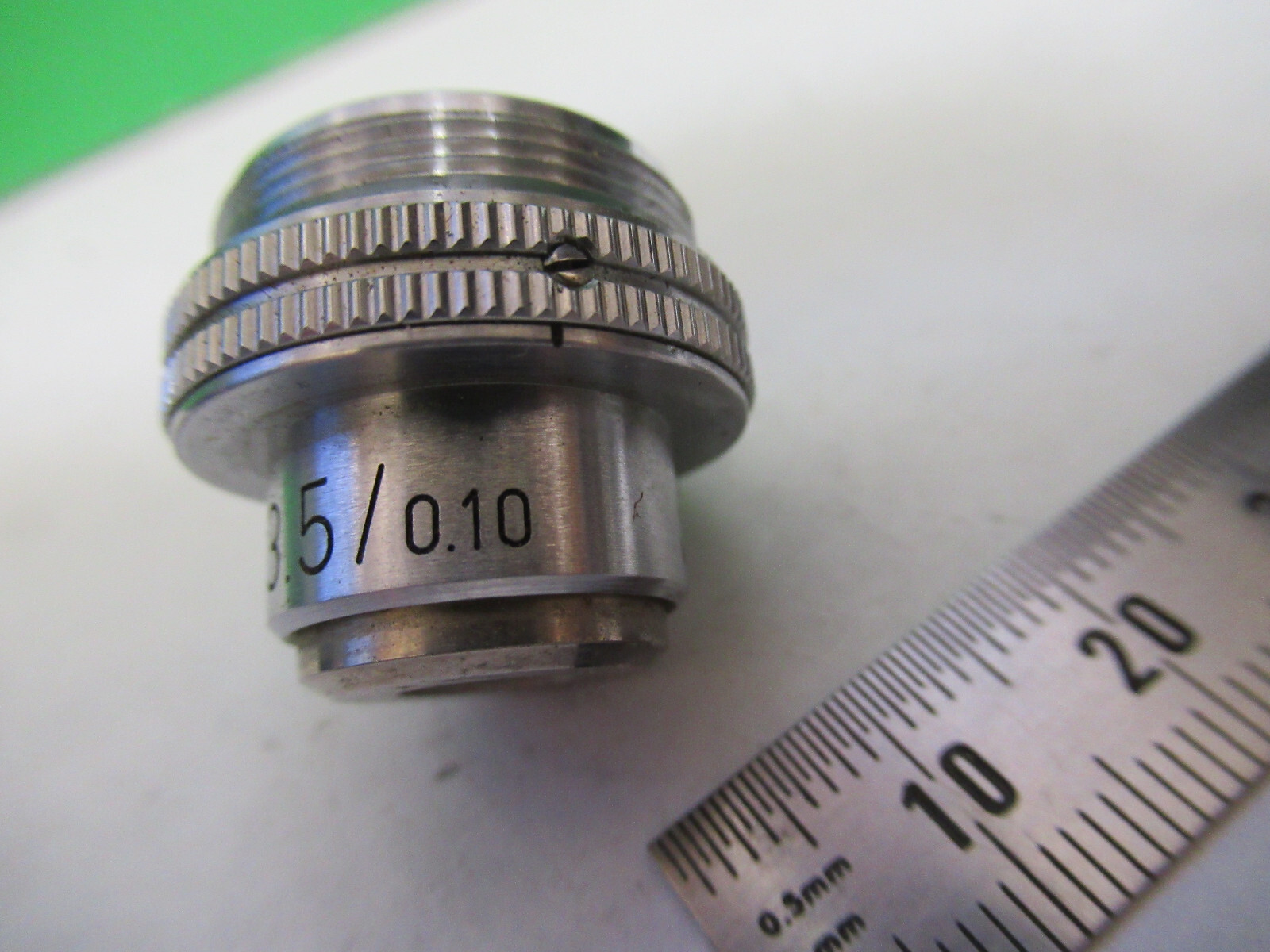 OBJECTIVE ERNST LEITZ 3.5X /170 OPTICS MICROSCOPE PART AS PICTURED X2-A-92