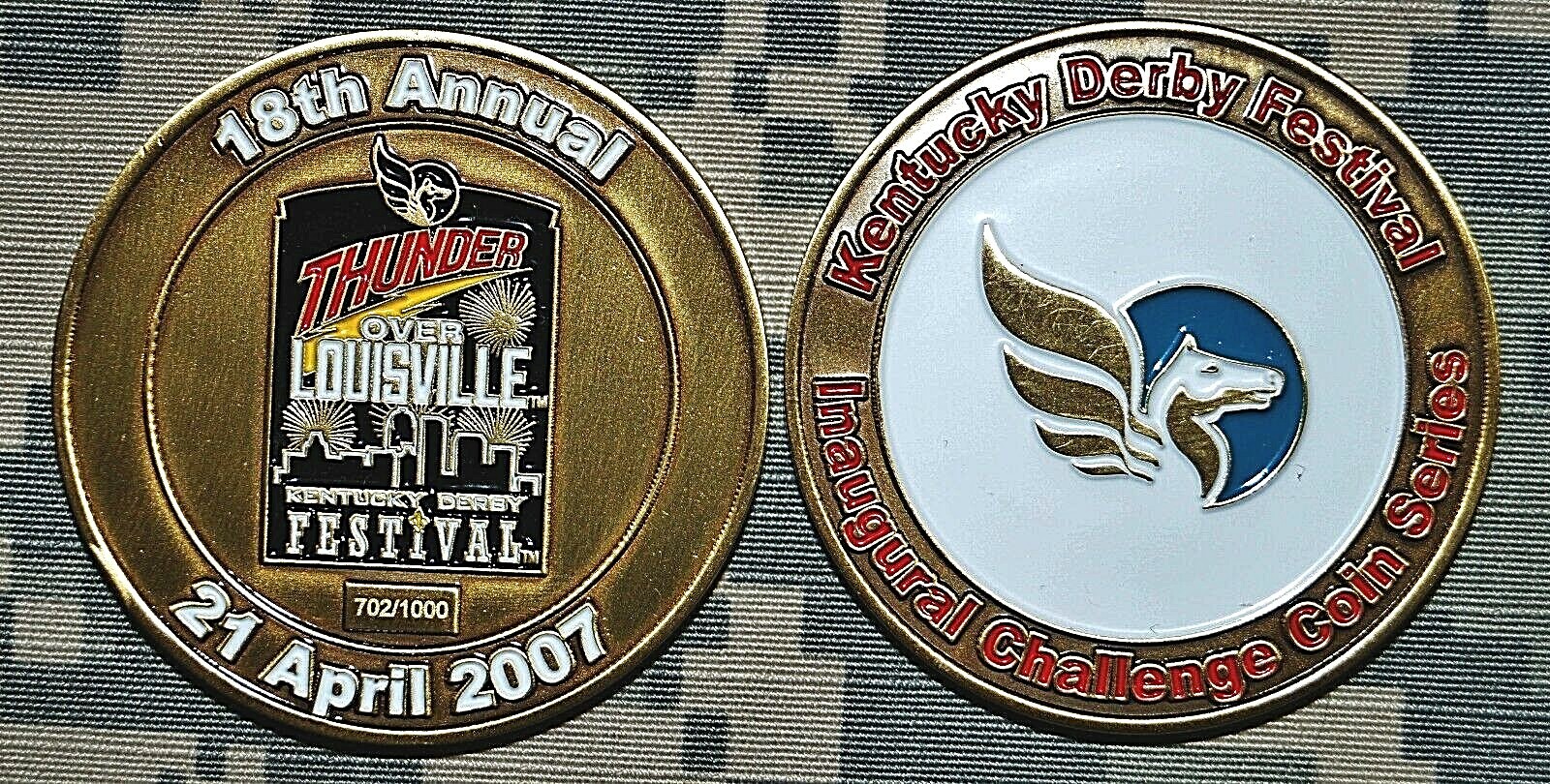 Kentucky Derby Thunder Over Louisville Challenge Coin 21 April 2007