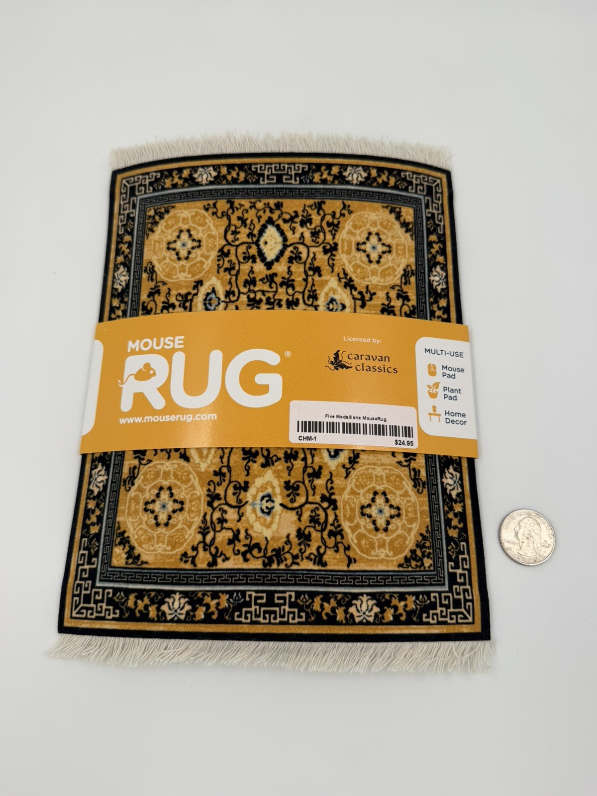 Mouse Rug 10" X 7" - Computer Mouse Pad "The Caravan Classics - Five Medallions