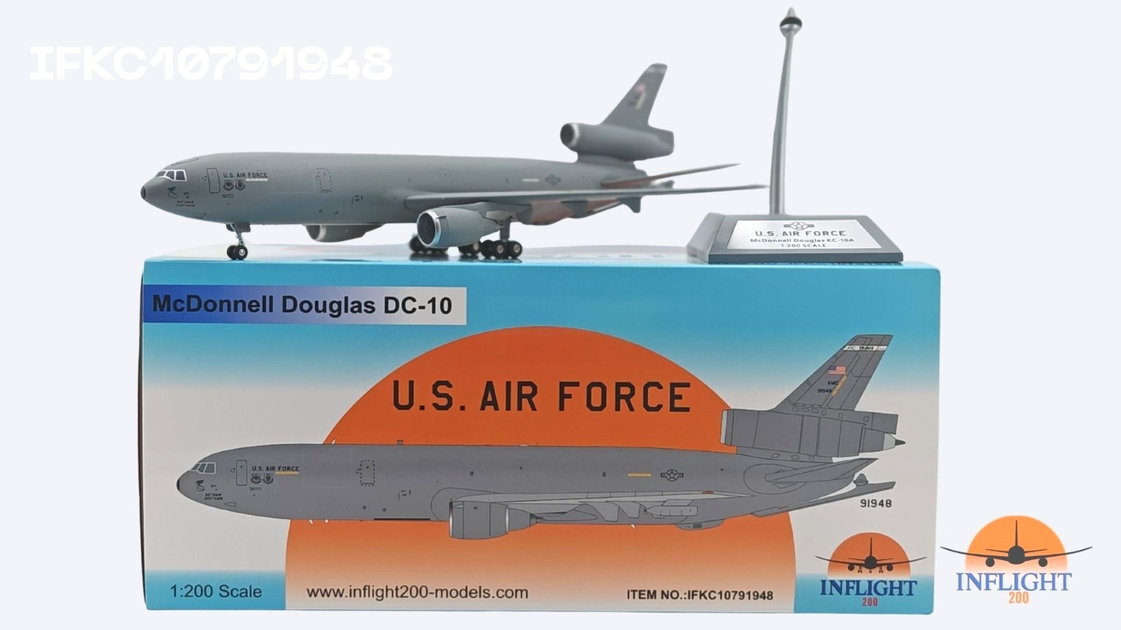 Inflight IFKC10791948 USAF Douglas KC-10A Travis AFB 79-1948 Diecast 1/200 Model