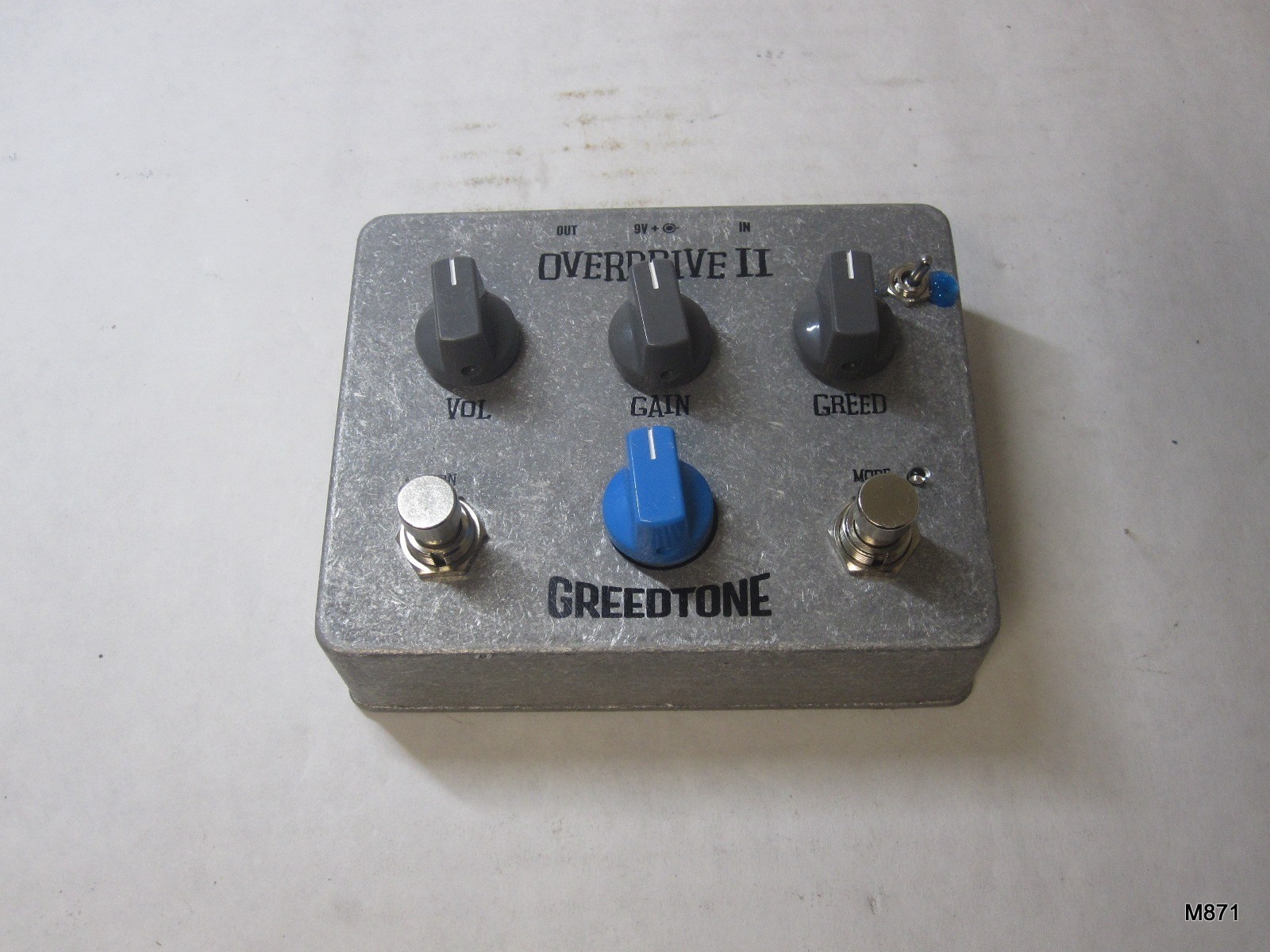 Greedtone Overdrive II Silver Effects Drive Pedal (PEDAL ONLY) WITHOUT WIRES