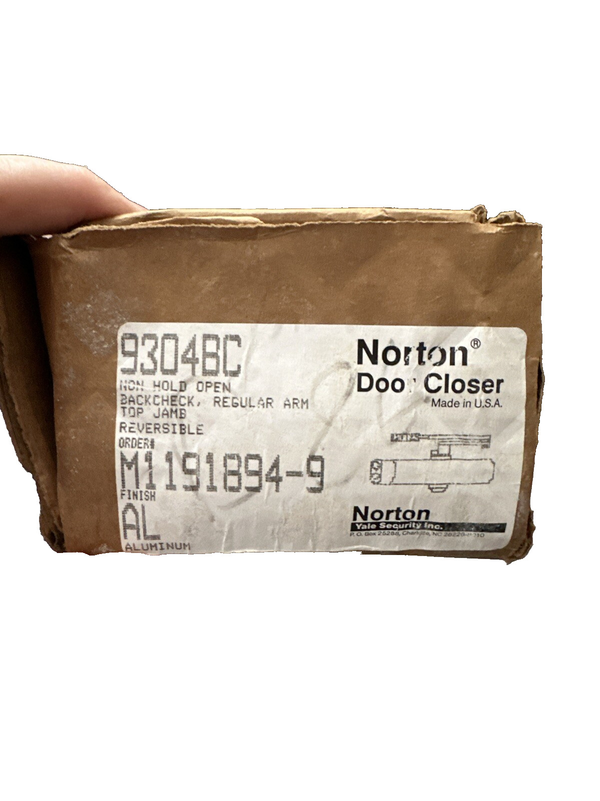 NEW NORTON 9304BC DOOR CLOSER - New Old Stock. All Hardware Included.