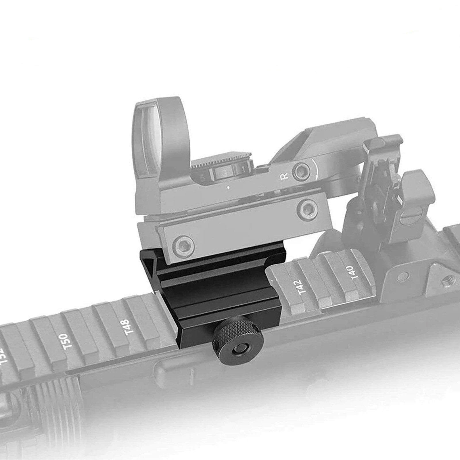 Tactical 45 Degree Angle Offset Rail Adapter Picatinny Rails Mount Base Hunting