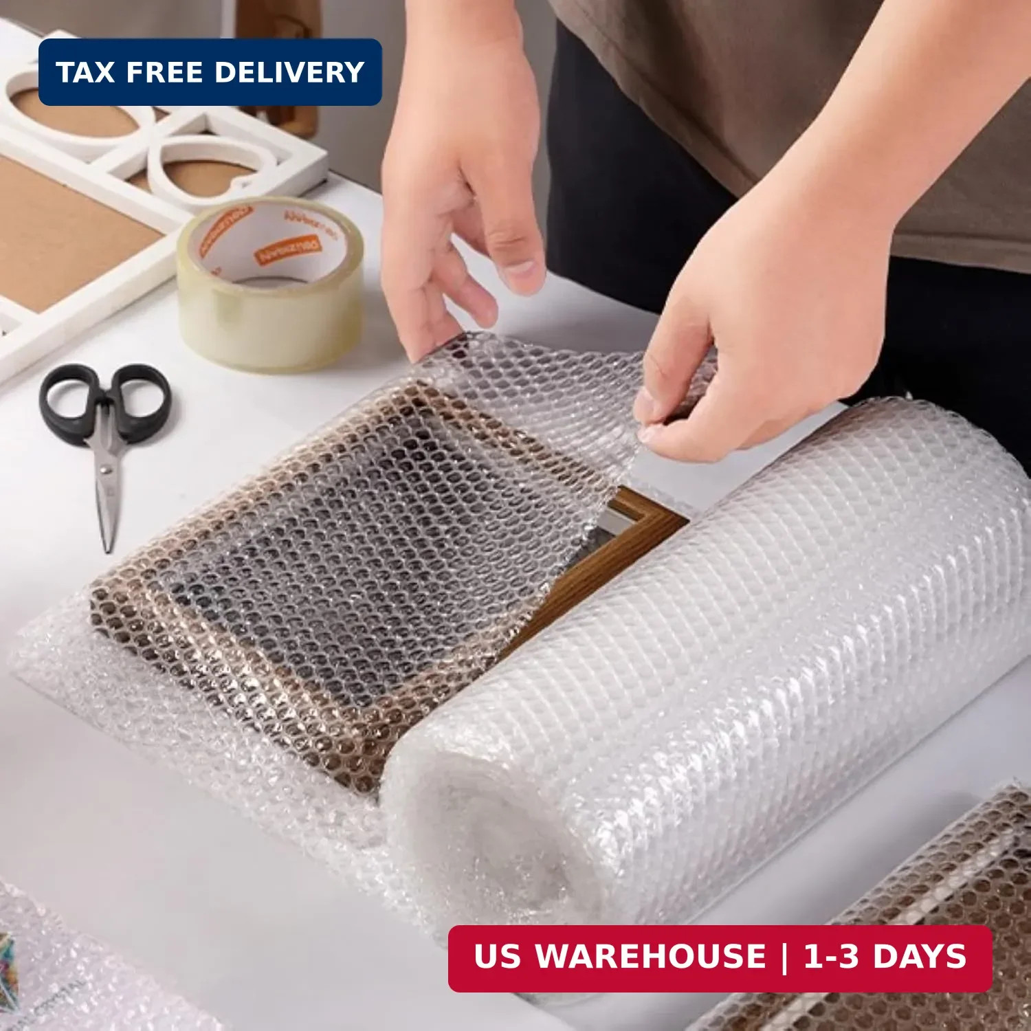 12 inch x 72ft - 2 Pack Total Small Thin Bubble Cushioning Wrap for Extra Protec