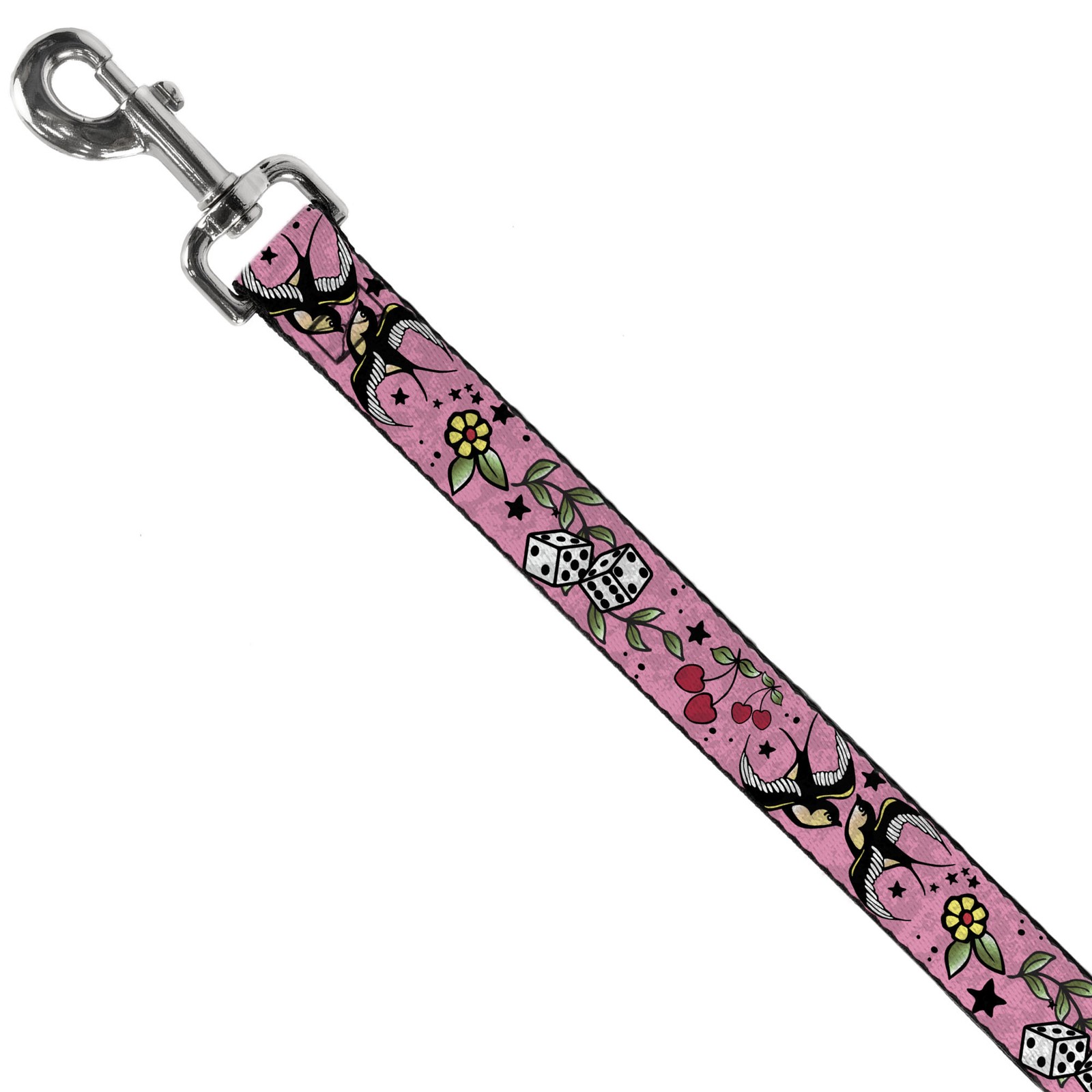 Dog Leash Lucky CLOSE-UP Pink