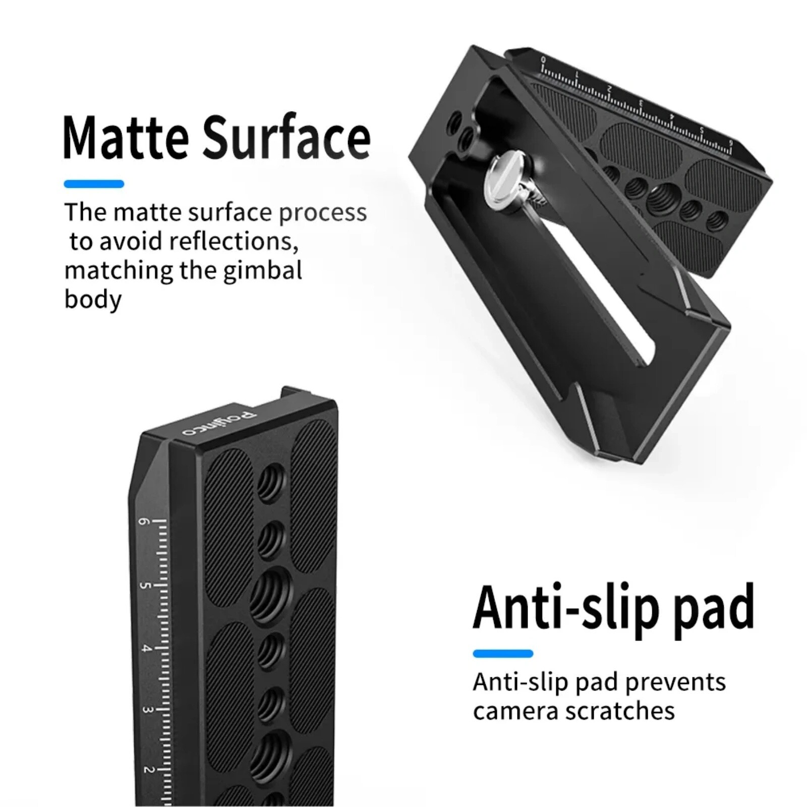 L Bracket Quick Release Plate for DJI RS4 RS3 RS2 Gimbal Arca Swiss Mount