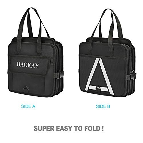 Durable Car Trunk Organizer with Premium 3 Compartments with Reflective Strip