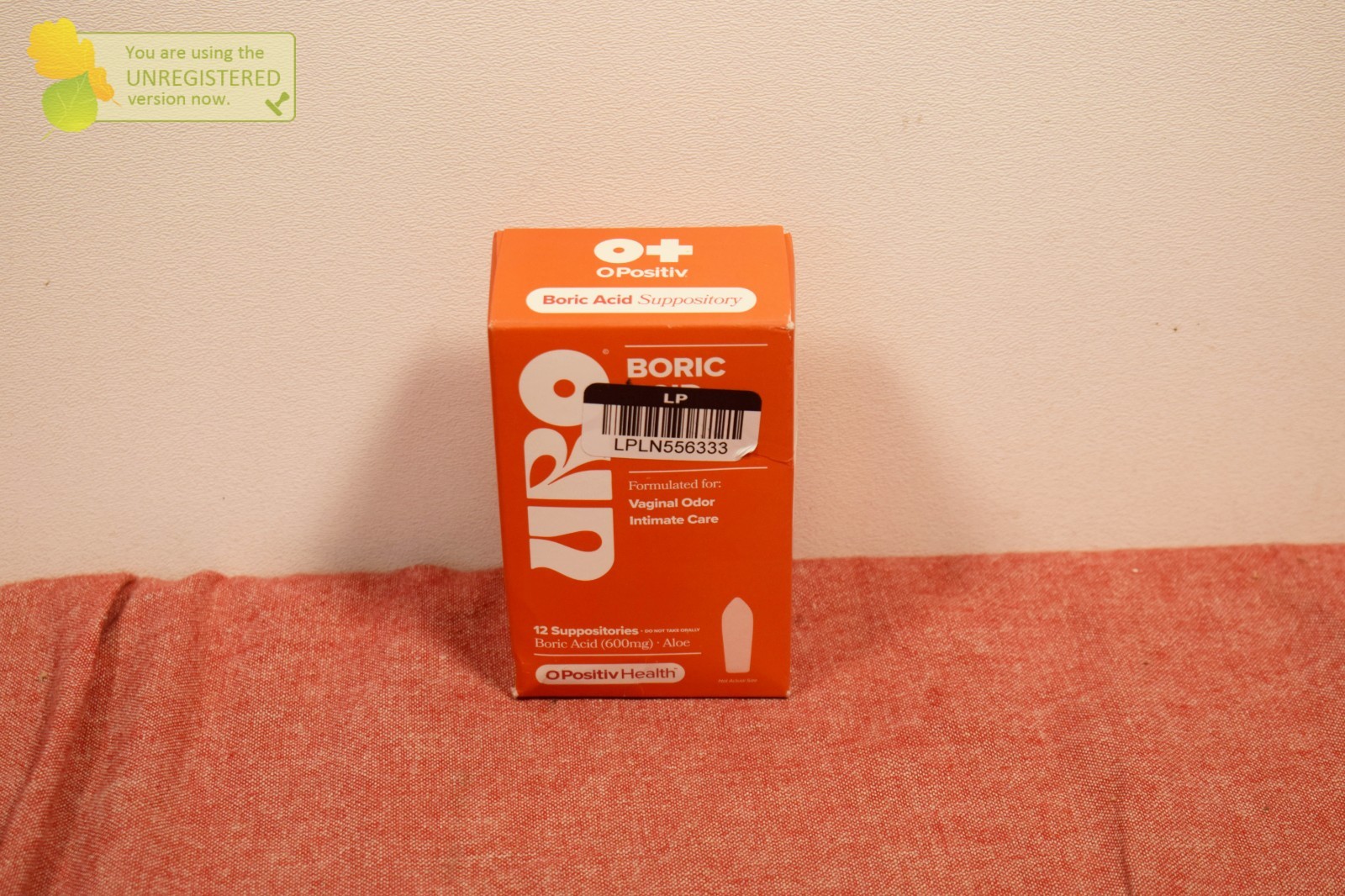 O Positiv URO Boric Acid Suppository 12ct