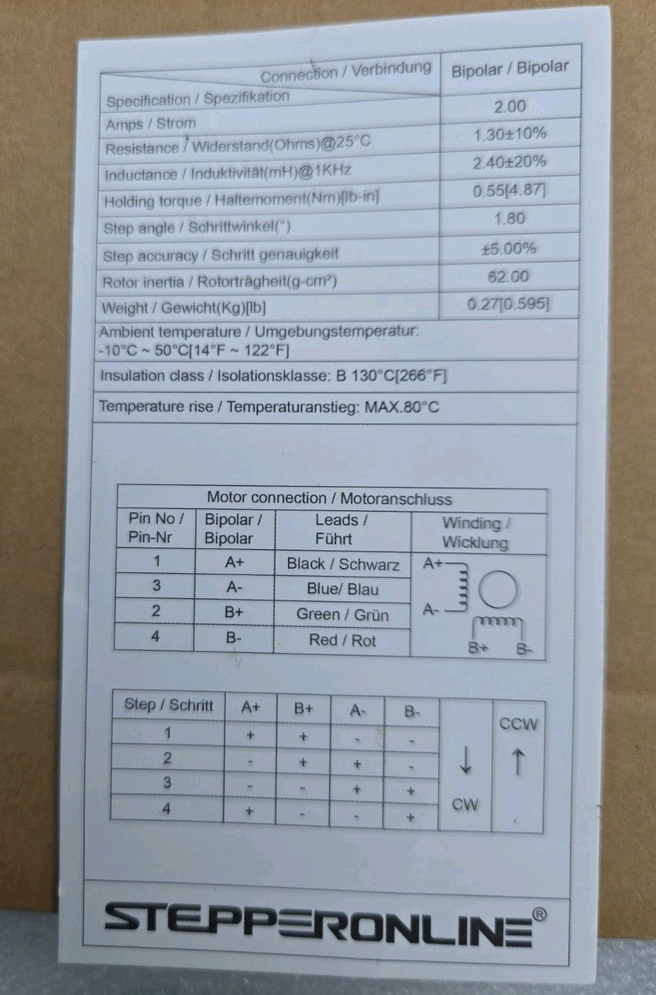 Stepperonline E Series Nema 17 Bipolar CNC 3 Pack
