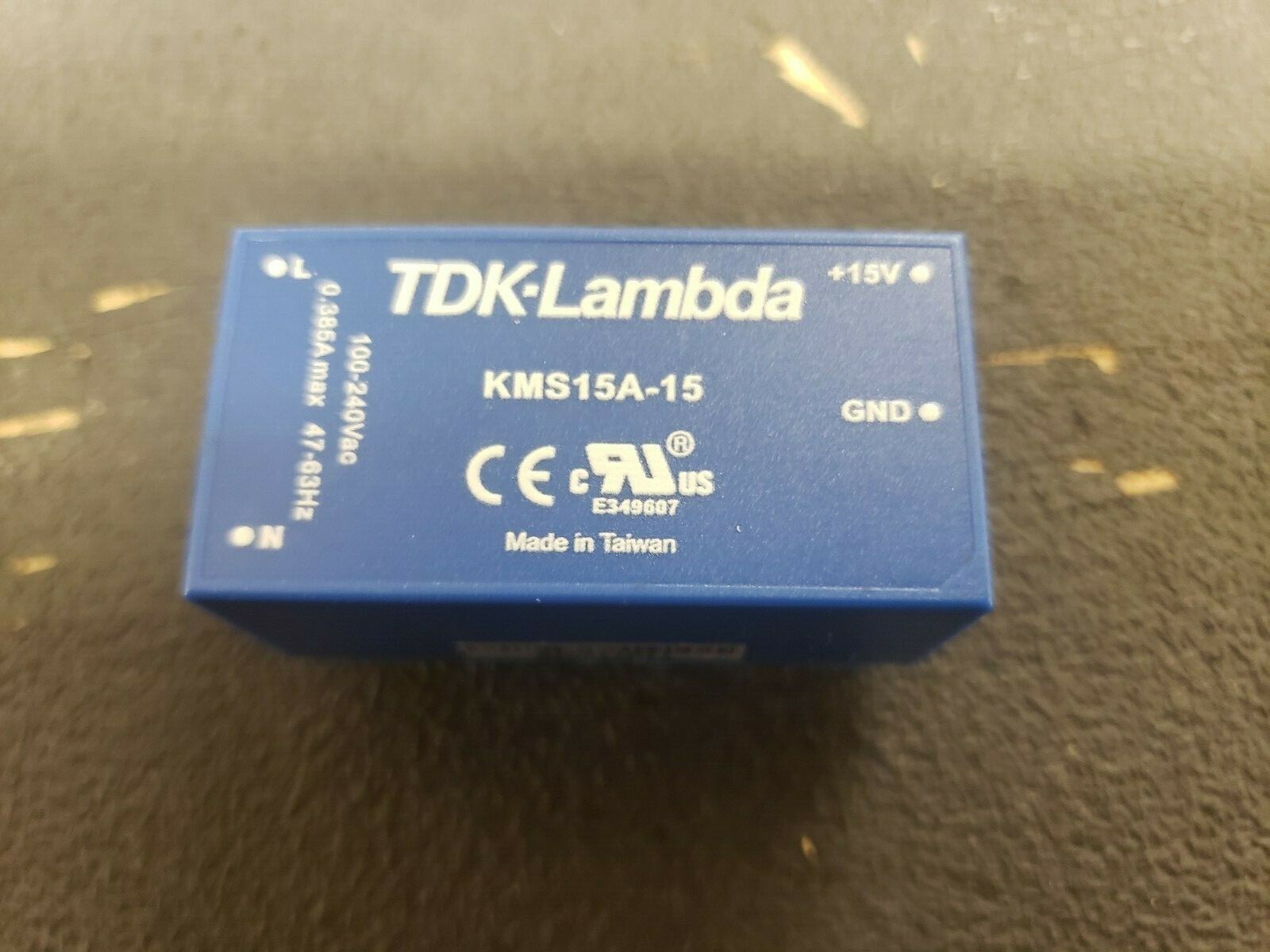 NEW - OPEN BOX, TDK-Lambda, KMS15A-15,  AC/DC CONVERTER 15V 15W