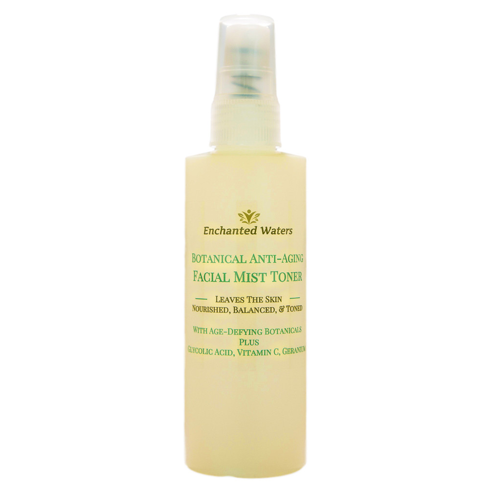 Botanical Anti Aging Facial Face Toner with Glycolic Acid Witch Hazel Vitamin C