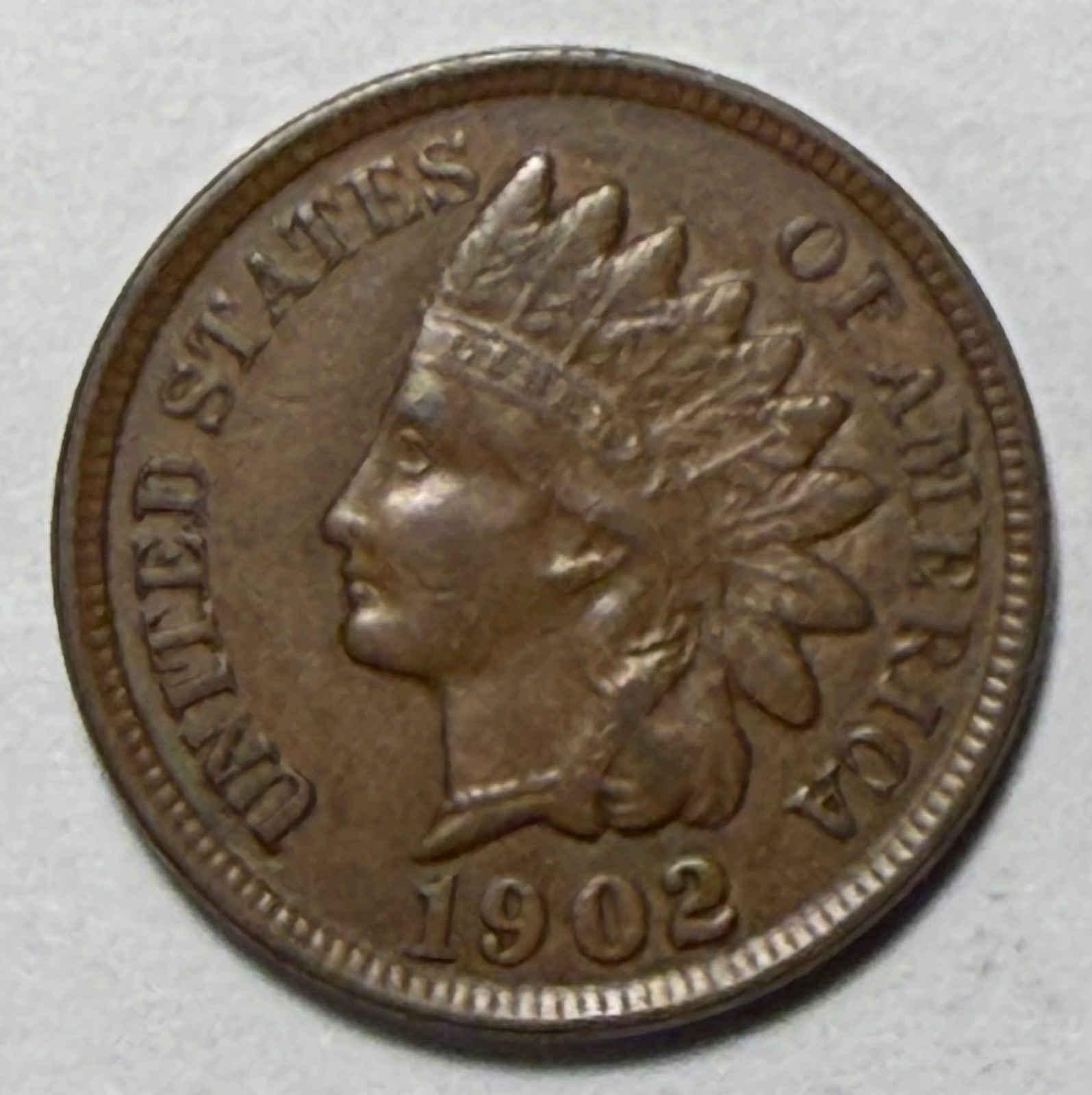 1902 indian head cent - nice strike