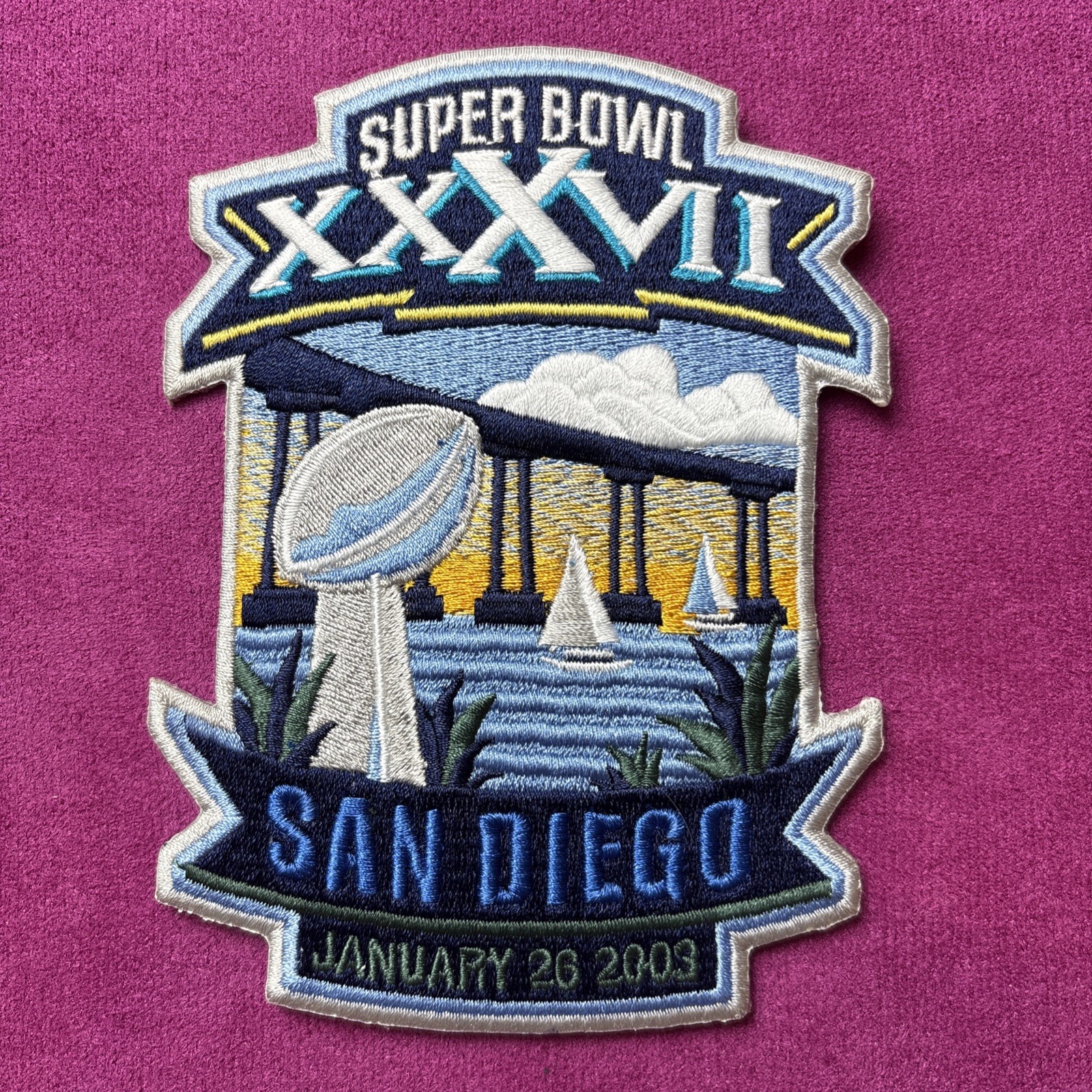 VTG 2003’NFL Super Bowl XXXVII(37) Tampa Bay Oakland Raiders Football Patch MINT