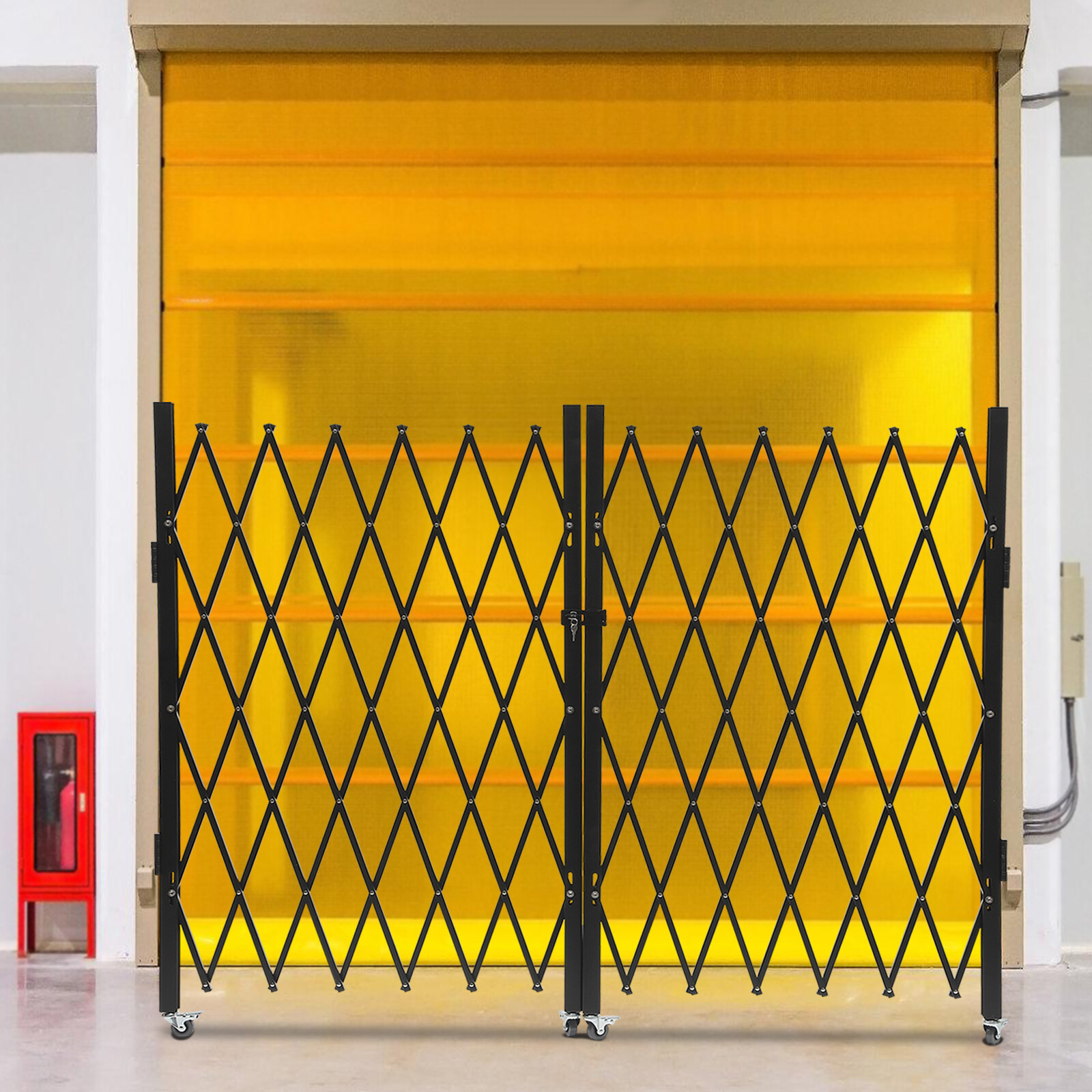 Double Folding Security Gate Expandable Barricade Gate Safety Barrier Door Gate