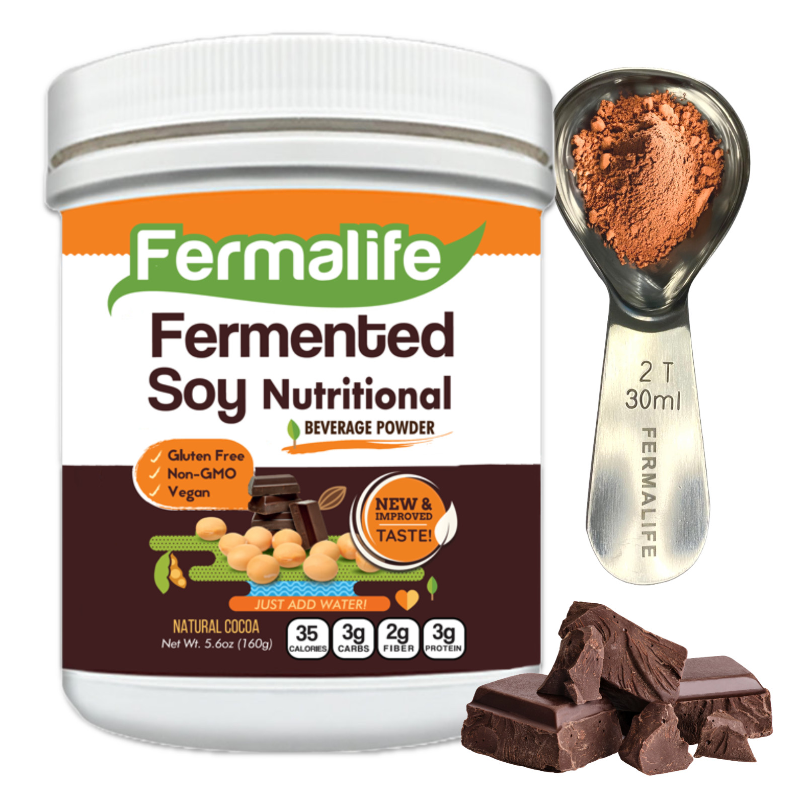 Fermalife Organic Fermented Soy Nutritional Beverage - Mix, 5.6oz, 20 Servings