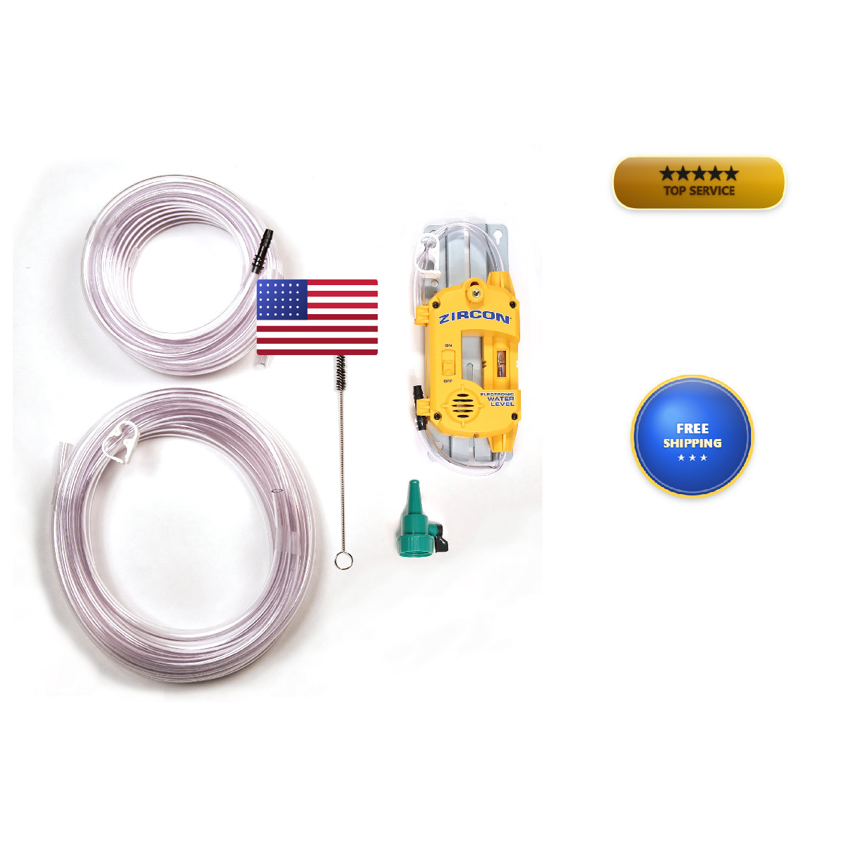 Zircon Electronic Water Level 25 Contractor Kit 50 Ft Hose And Accessories