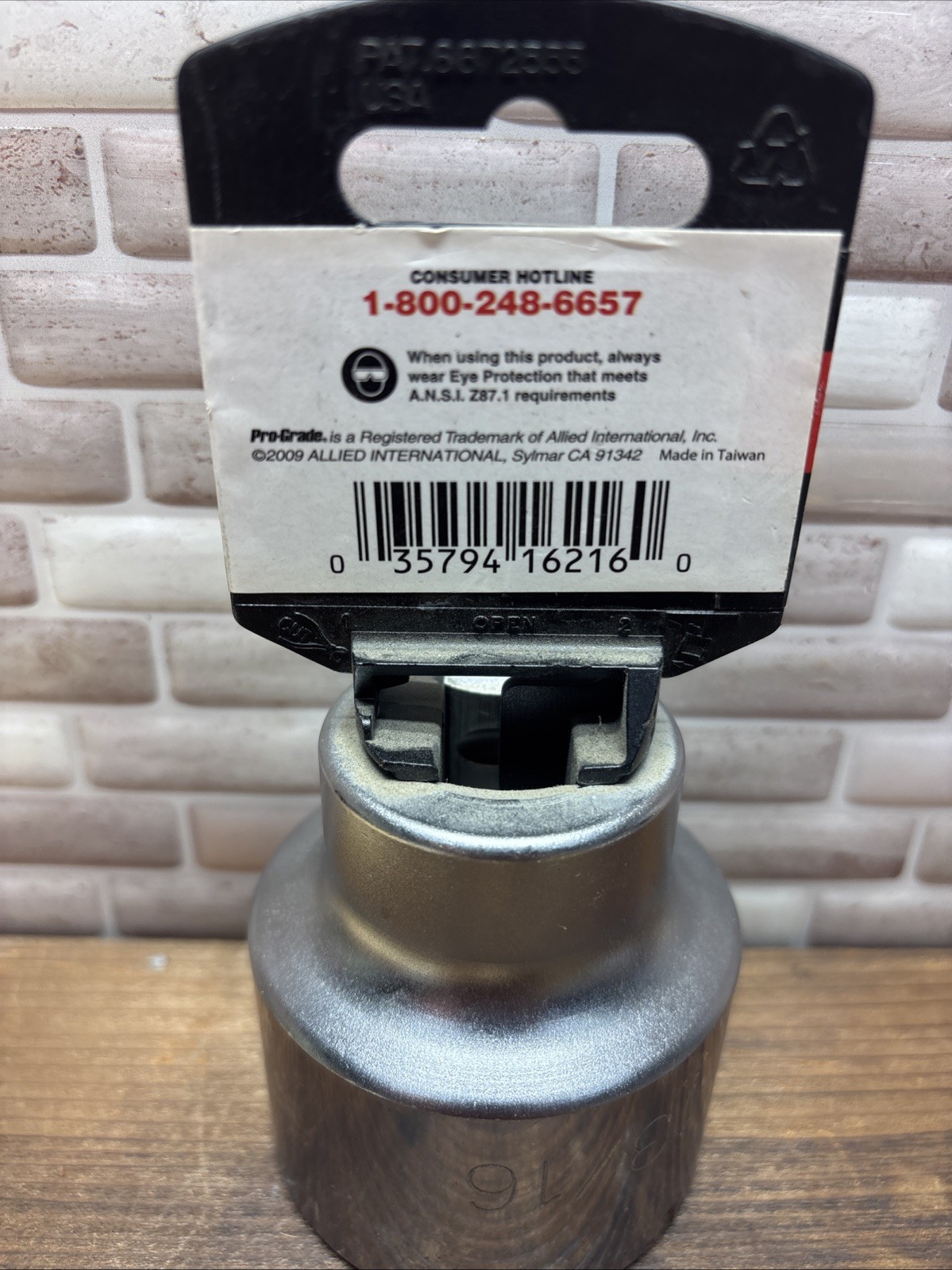 1-13/16" Pro-Grade Socket, 12 Point, 3/4" Drive, SAE, 16216, CR-V, Free US Ship
