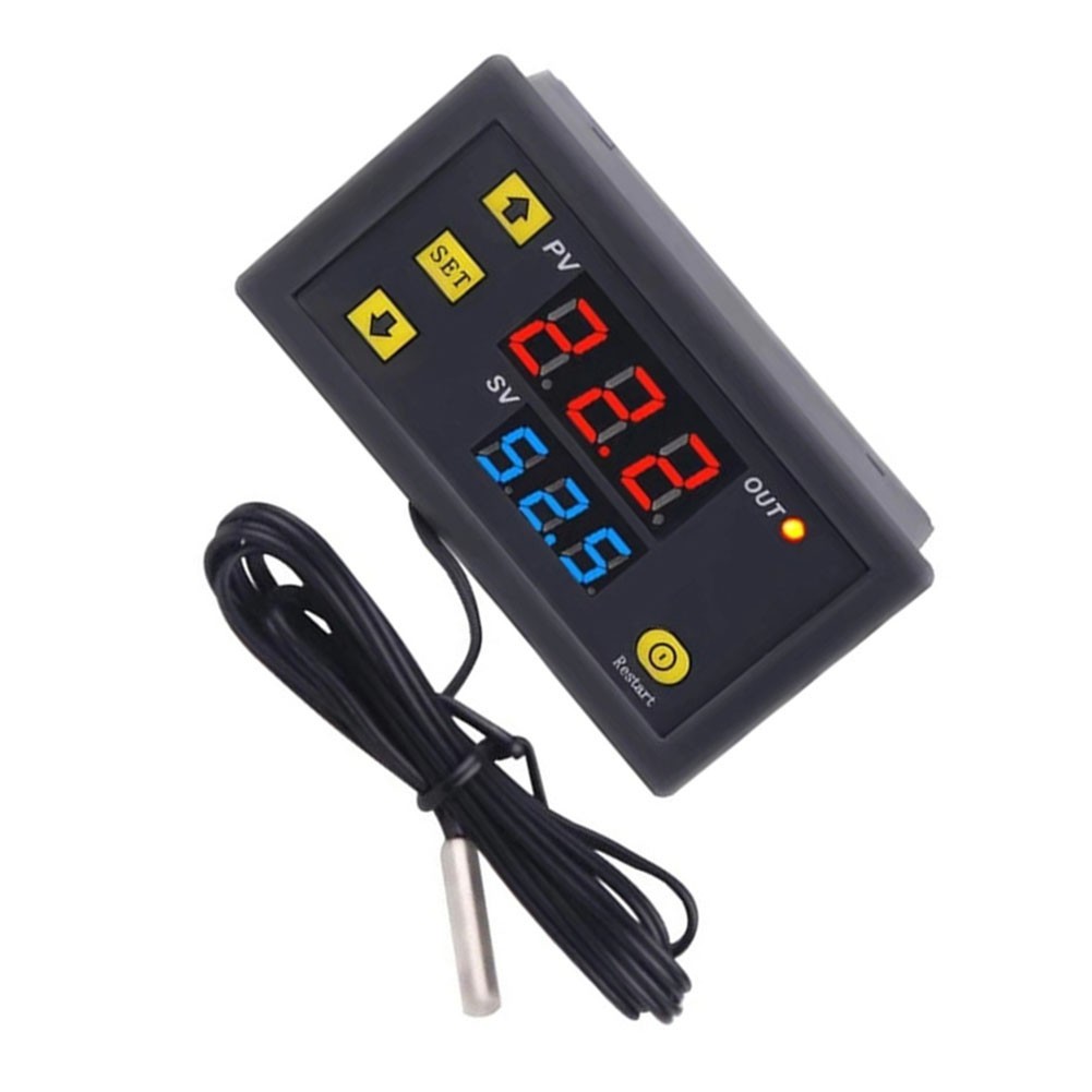 Compact Heating and Cooling Thermostat W3230 with Alarm and Calibration Options