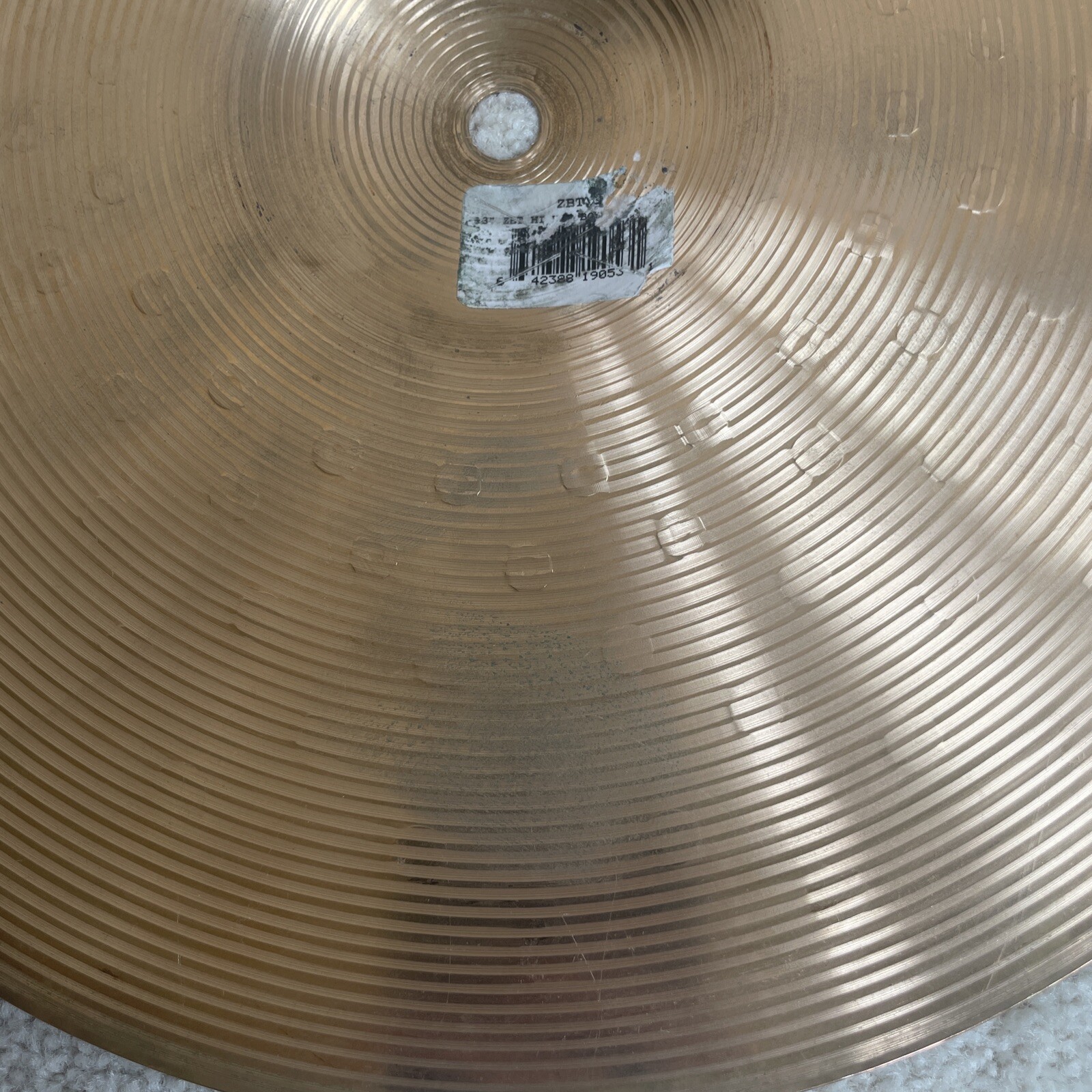 Zildjian 13” ZBT HiHat Cymbal bottom