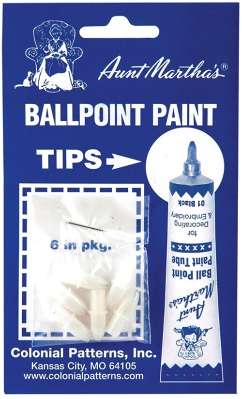 Aunt Martha's RT1 Ballpoint Paint Tube Replacement Tips 6/Pkg-