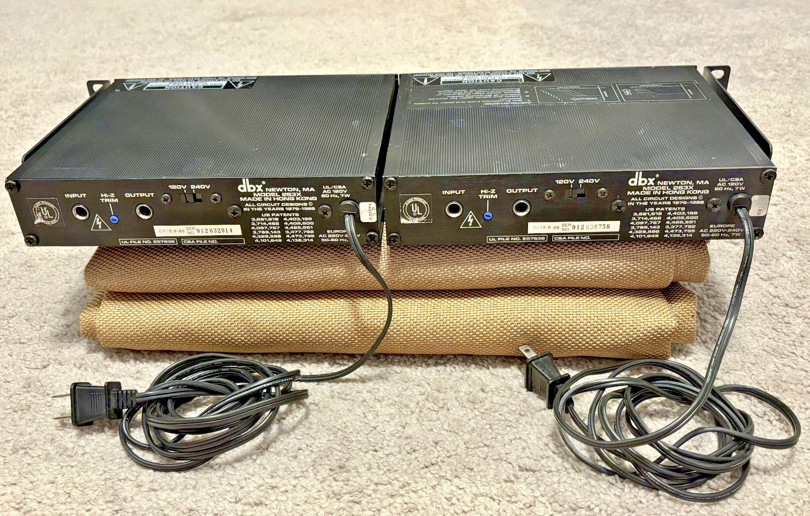 DBX 263X Pair - Analog De-Esser Processor Rackmount Deesser - Listing C