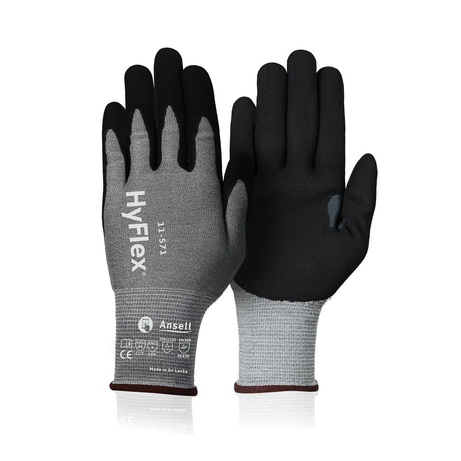 Ansell HyFlex 11-571 Ultra-Light Industrial Safety Gloves for Automotive, Mac...