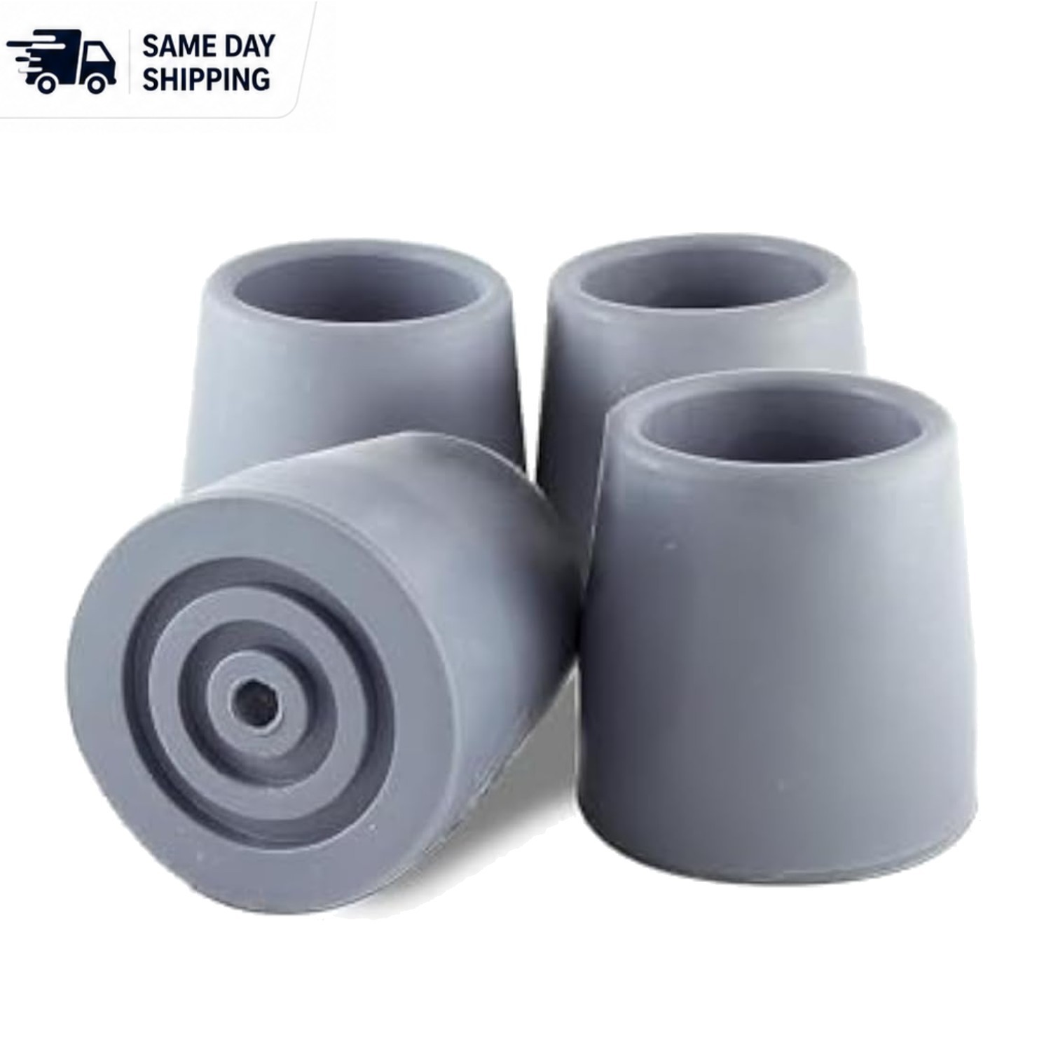 Cane Tips Replacement Pack of 4 - Non-Skid Rubber Tips for Safe Mobility