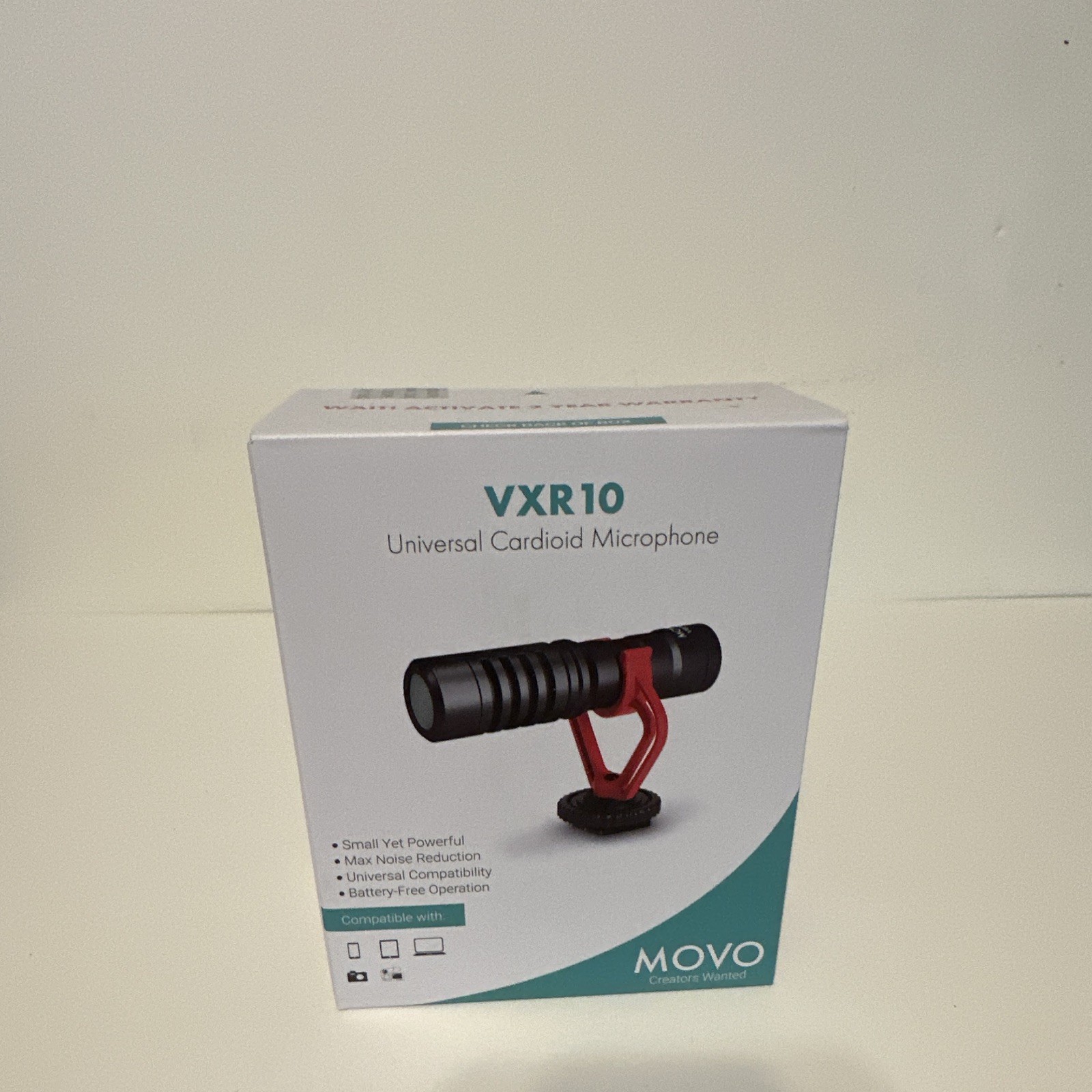 Movo VXR10 Cardioid Shotgun Mic 3.5mm TRS Hot/Cold Shoe Shock Mount