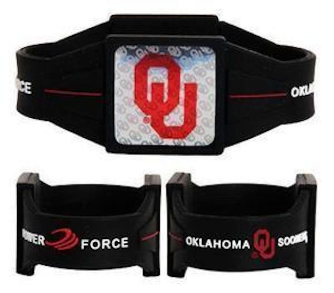 Oklahoma Sooners Ionic Bracelet Baller Band Wristband Hologram Dual Sport