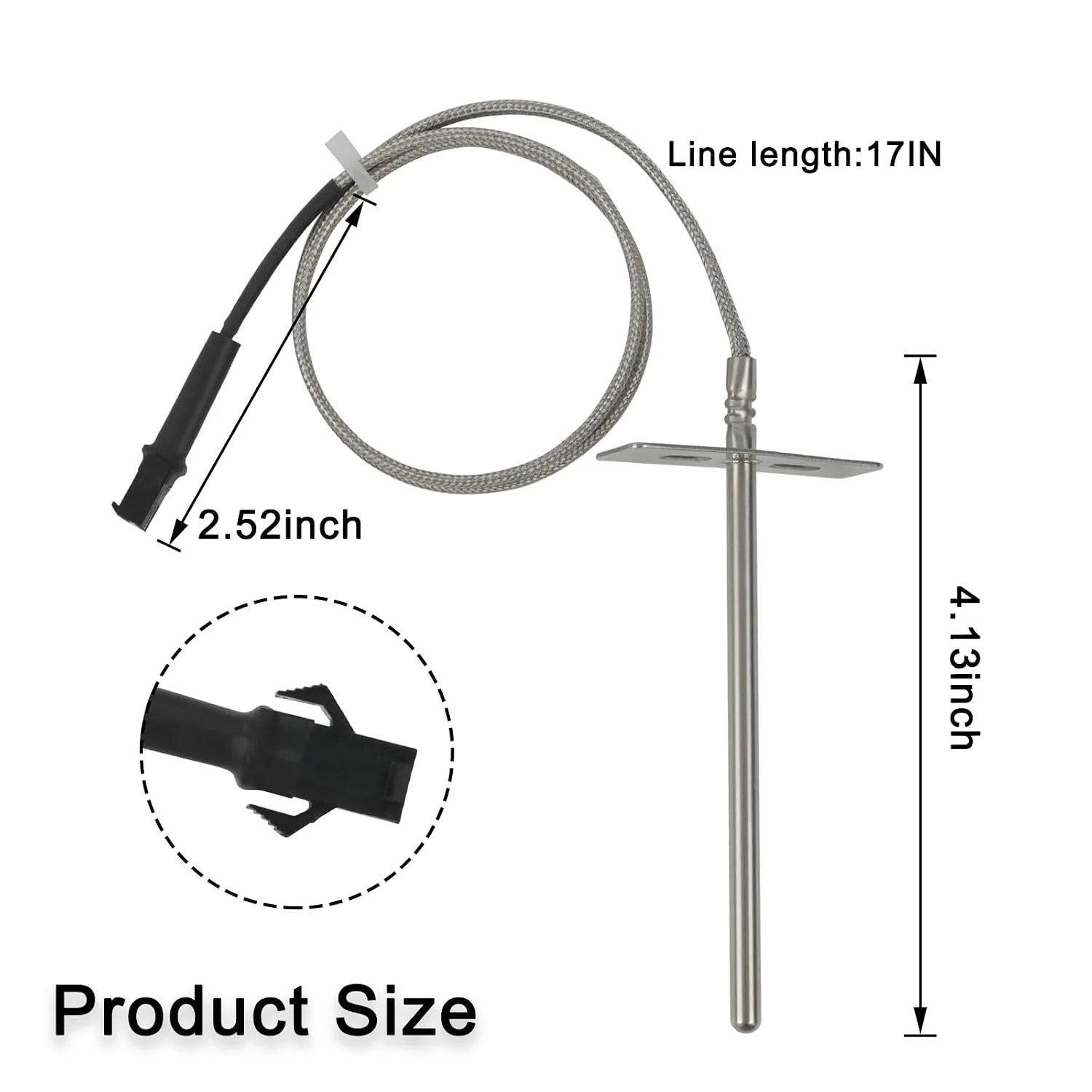New High Accuracy RTD Temp Sensor Probe Replacement For Pit Boss Smokers Grills