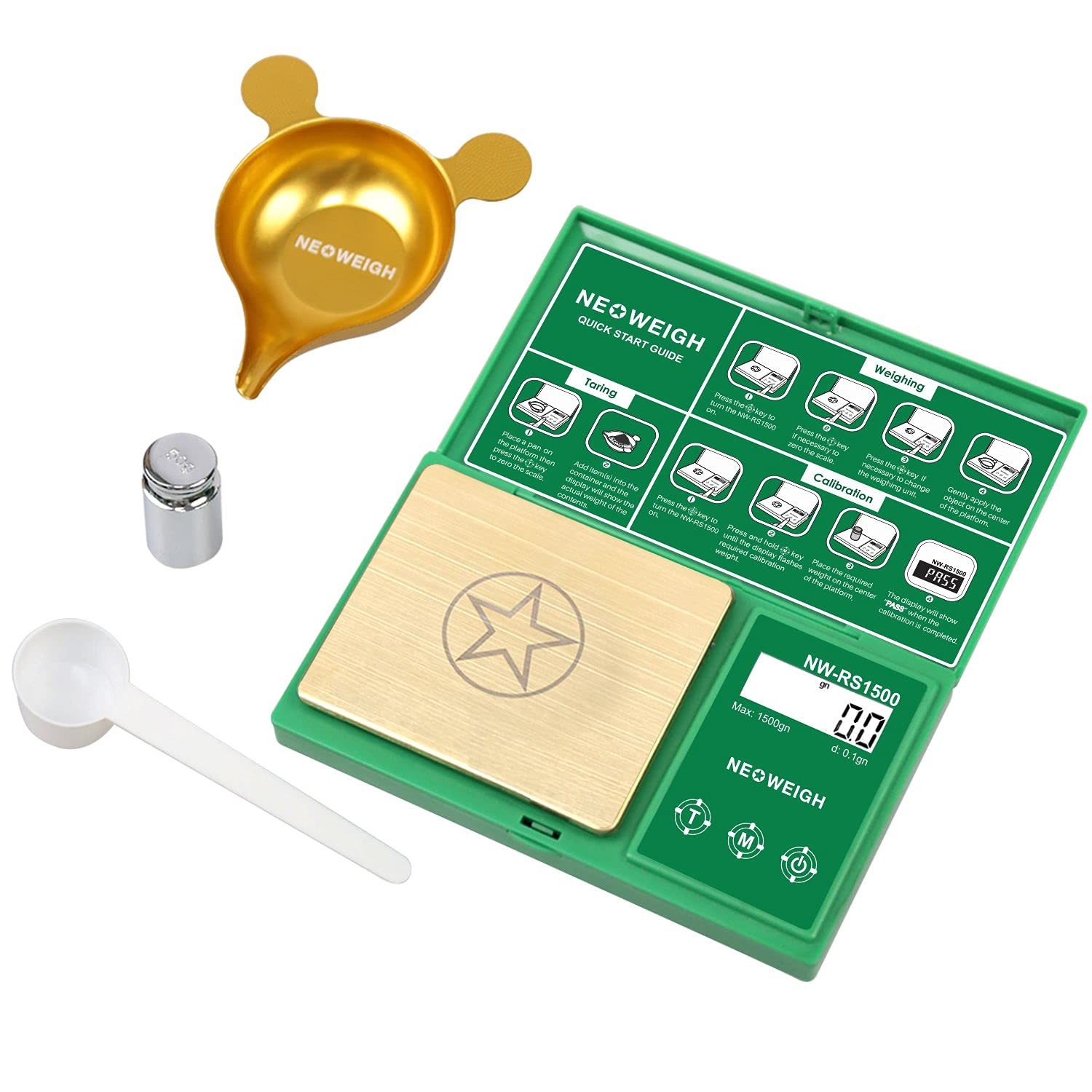 Reloading Scale, Powder Scale for Reloading, 1500 Grains x 0.1 gn, Digital Powde