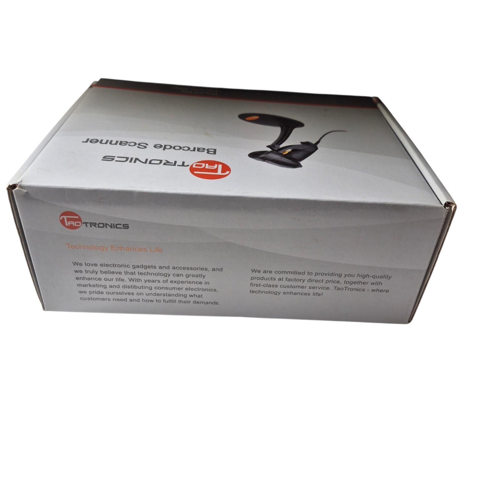 TaoTronics Wired USB Barcode Scanner w/ Stand 30-88001-003 New