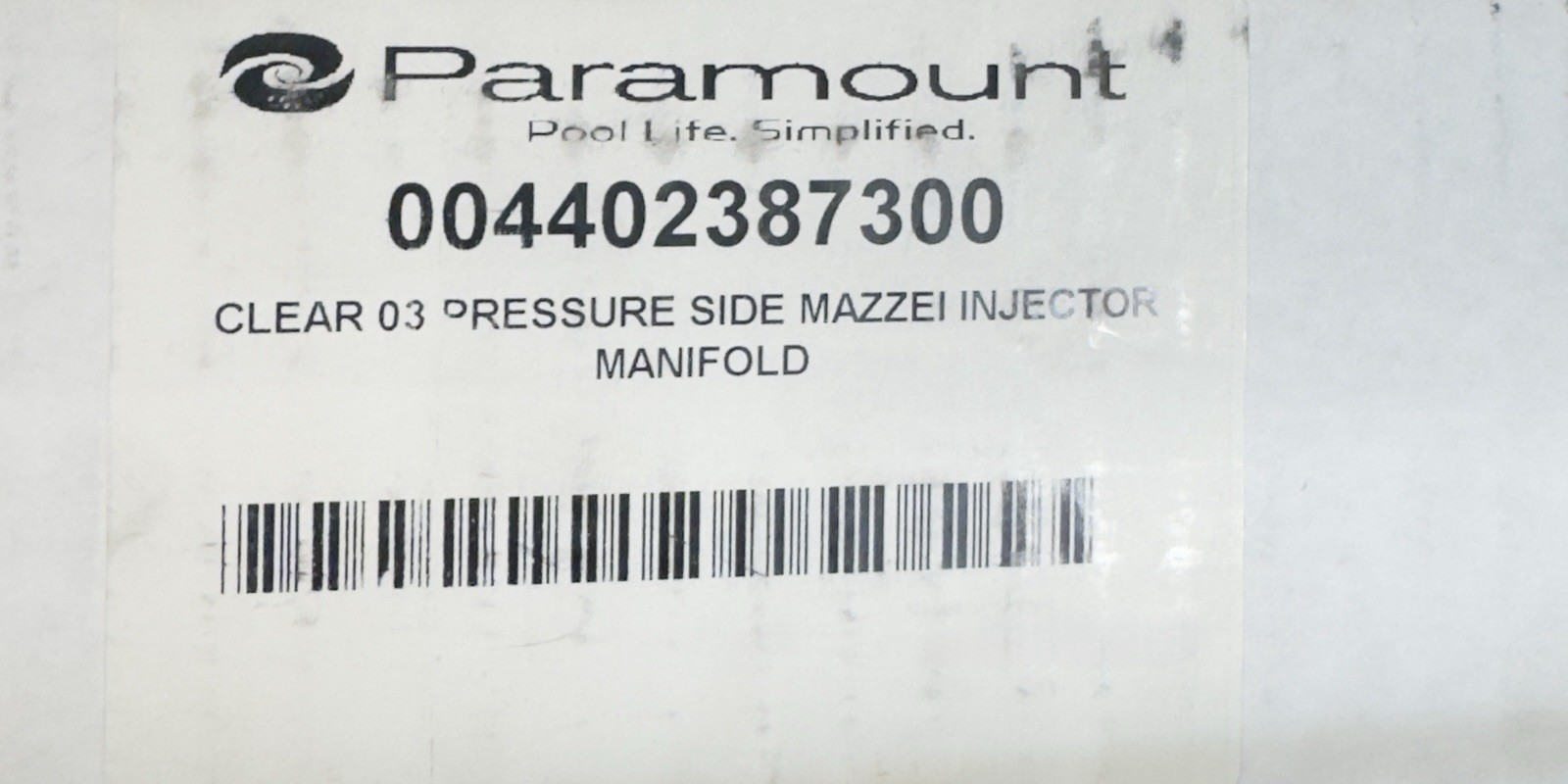 *004402387300 Paramount Clear 03 Mazzei Injector Kit
