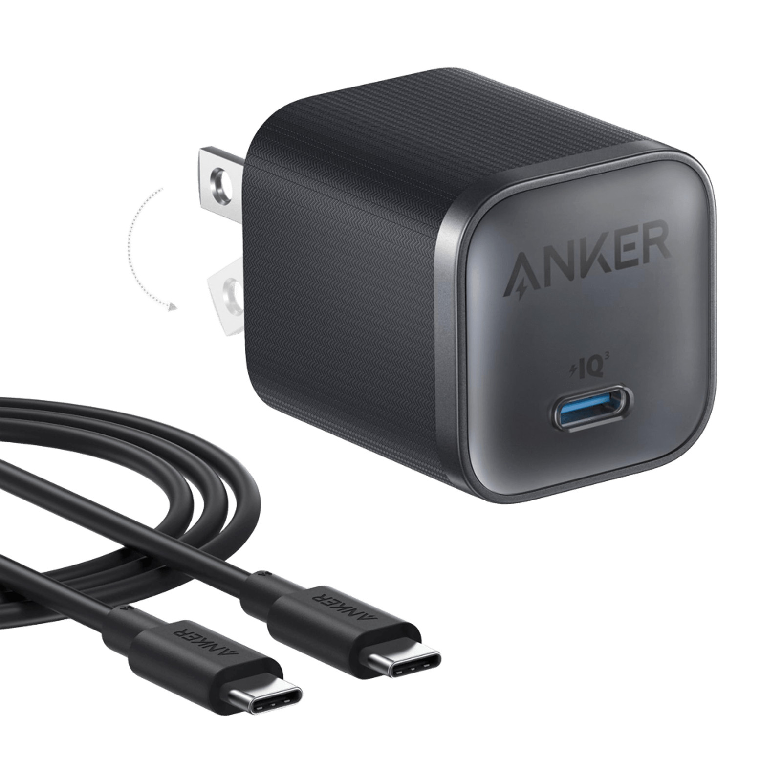 Anker Nano Charger (45W) with USB-C to USB-C Cable