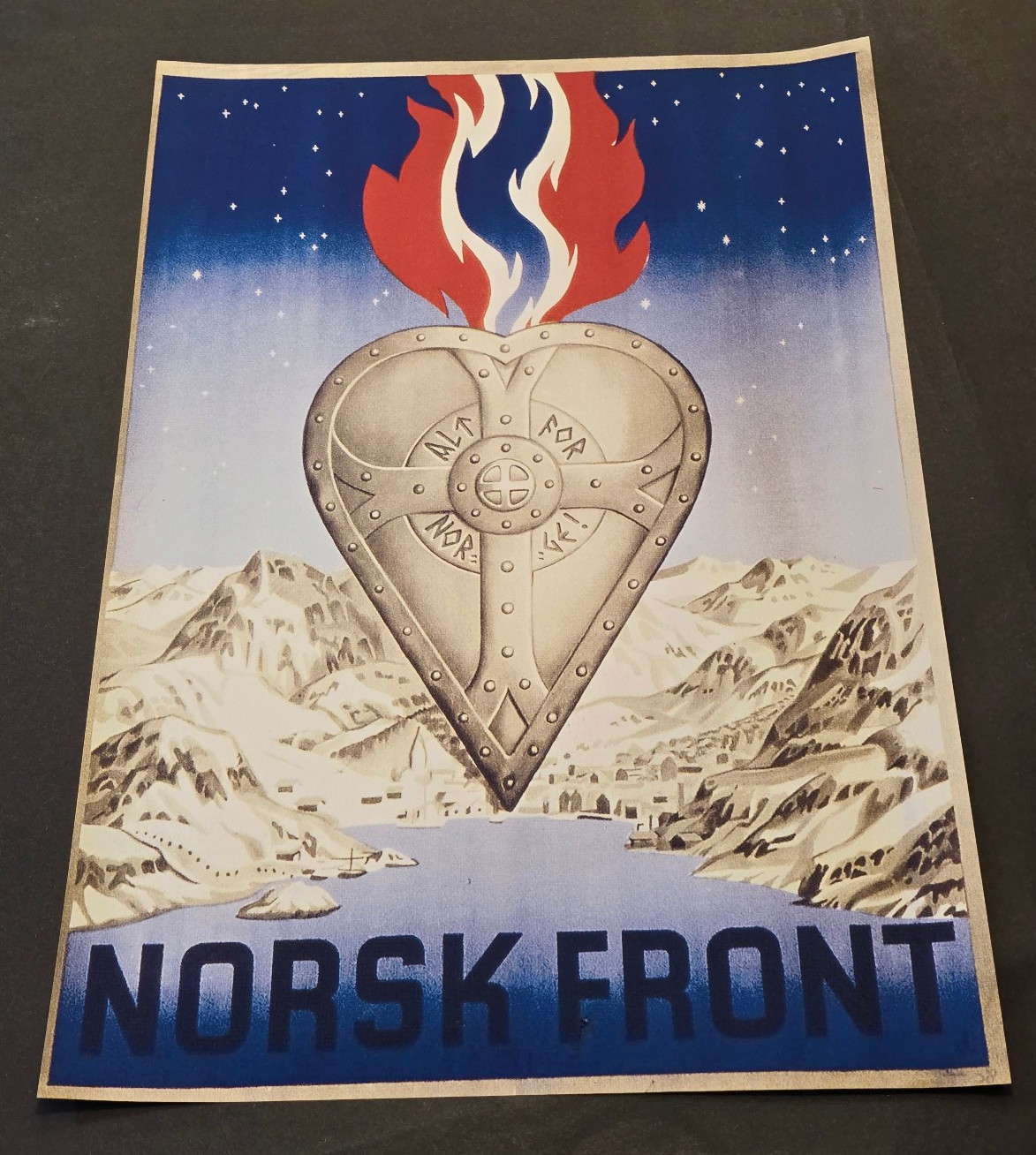 NORSK FRONT NORGE German VIKING NORDIC NORWAY Propaganda Print Poster WW2 WWII