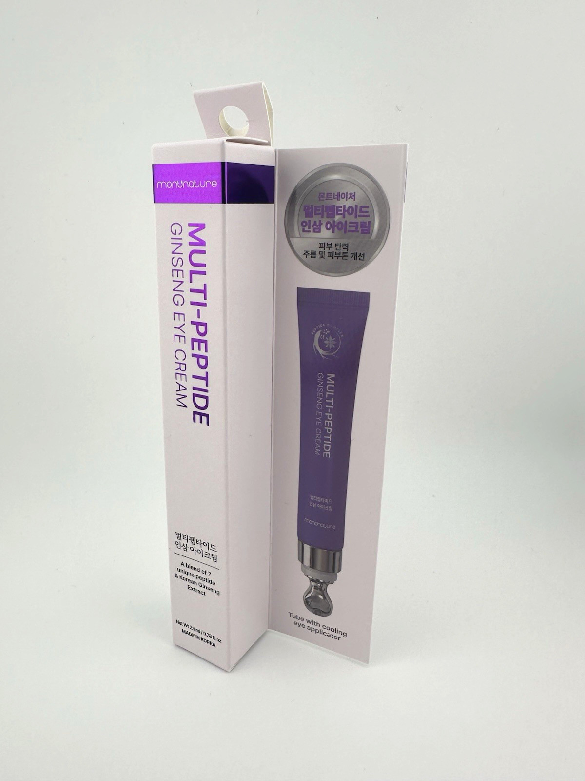 Montnature multi-peptide ginseng eye cream with cooling eye applicator