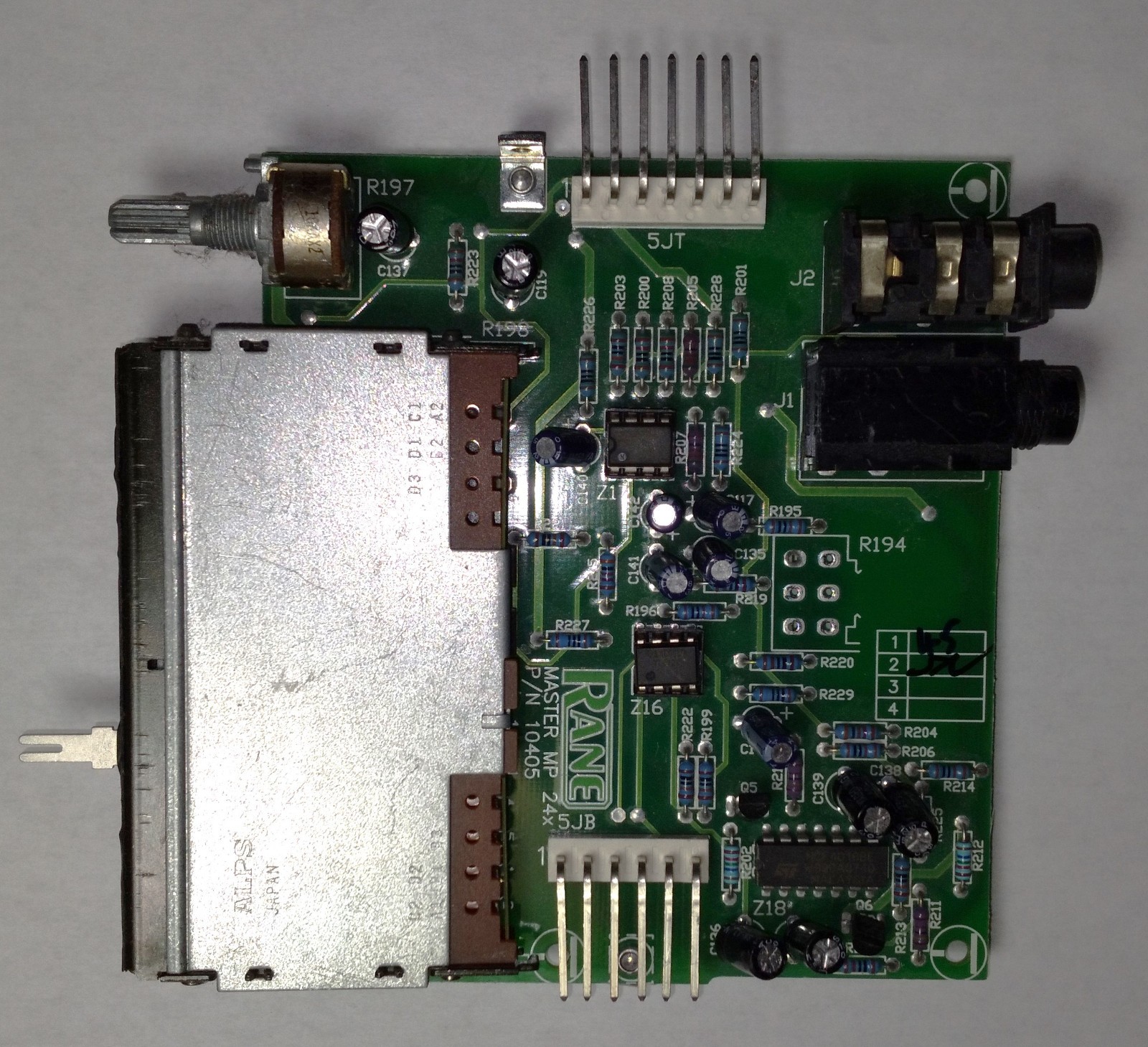 Rane MP24x Professional DJ Mixer Master PCB PN# 10405 for parts or repair