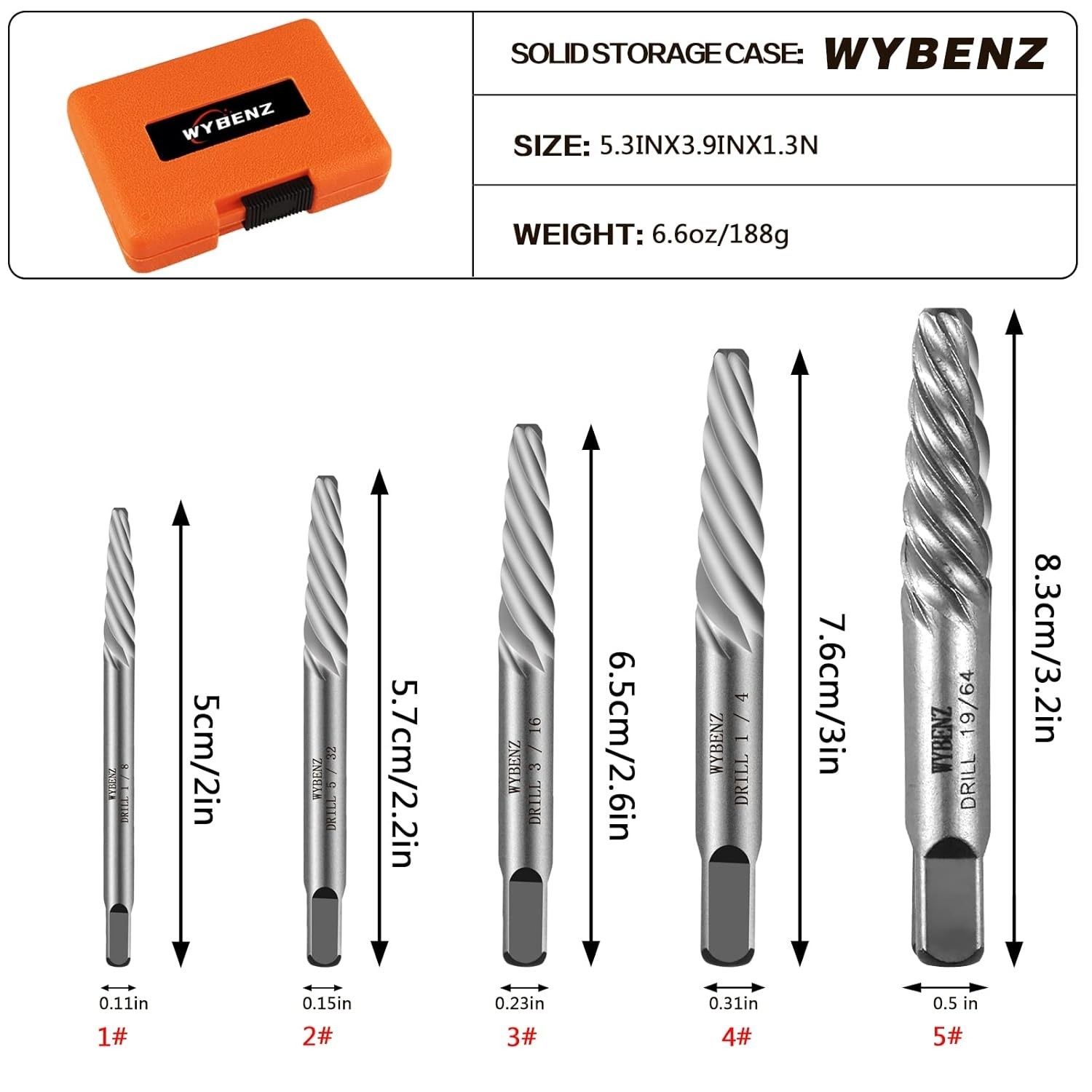 High-Quality CR-MO Bolt Extractor Set - Easy Out for Stripped & Broken Screws