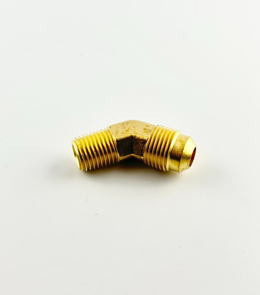 3/8 Male Sae 45 Flare to 1/4 Male Npt 45 Degree Elbow Fitting Propane Lng Hvac