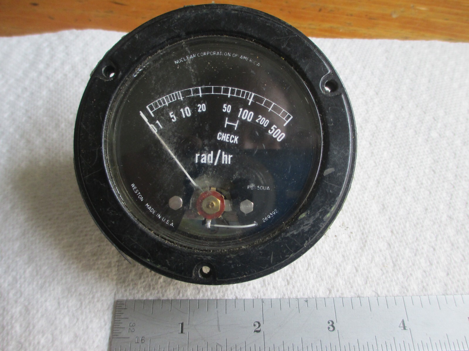 0-500 Rad/Hr Radiation Gauge IM-174 Geiger Counter Steampunk Cosplay Cold War