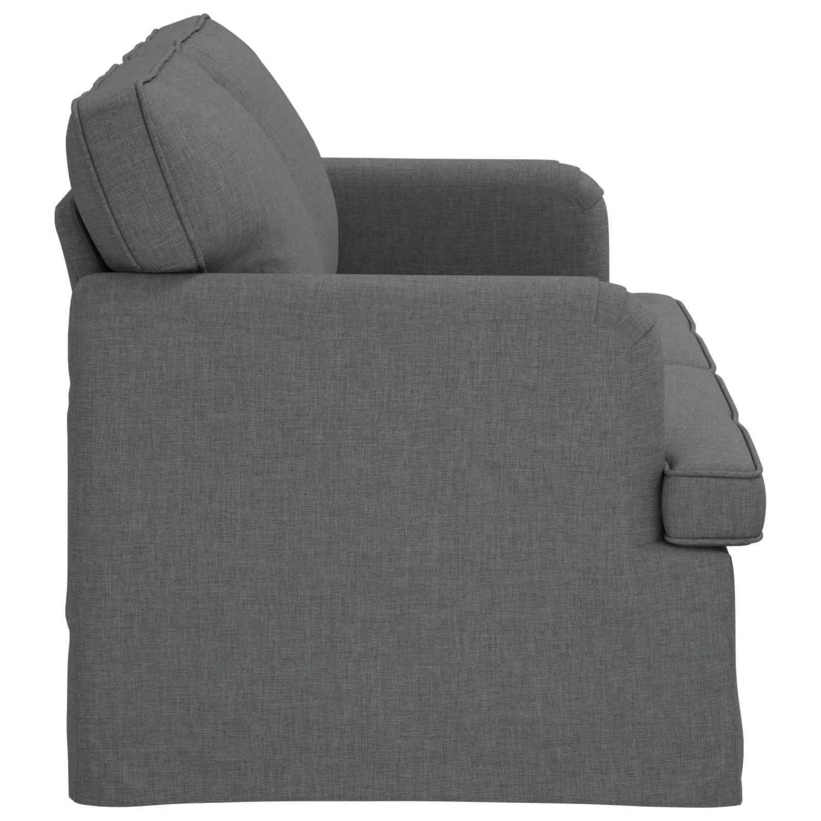 Sofa Dark Grey 63.78 x 31.50 x 33.46 in Fabric