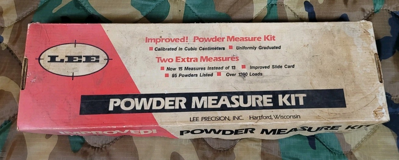 LEE PRECISION POWDER MEASURE KIT COMPLETE WITH LOAD DATA CARD