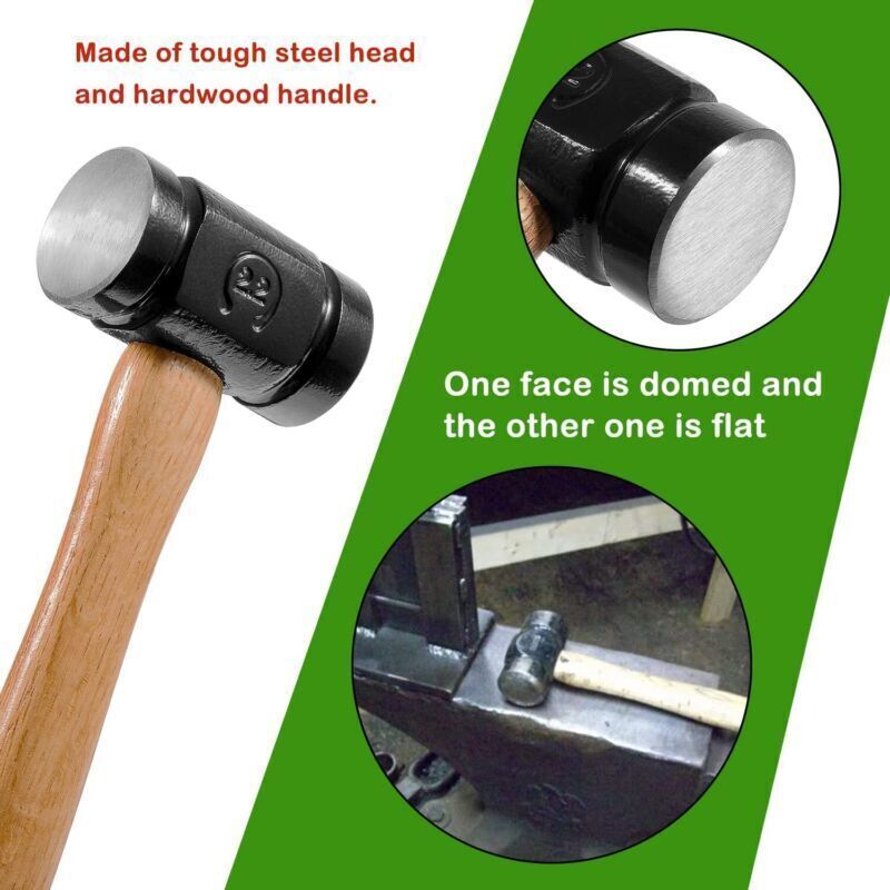 61B 36 OZ Blacksmith Farrier Rounding Hammer Tool For Blacksmithing Forging