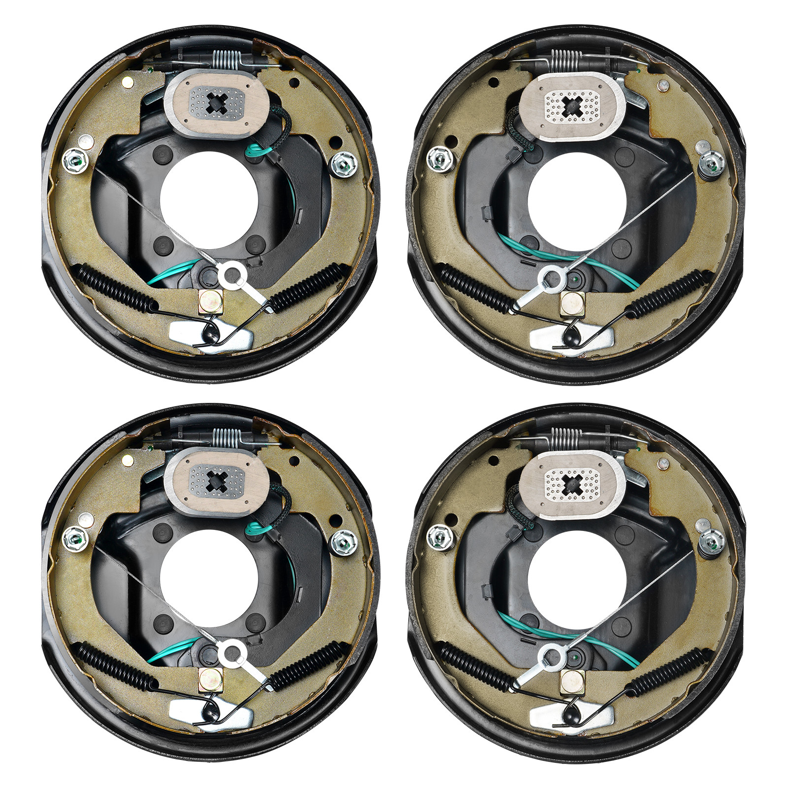 Electric Trailer Brake 10"x2-1/4" Self-Adjusting Assembly 2 Pairs 3500 lbs