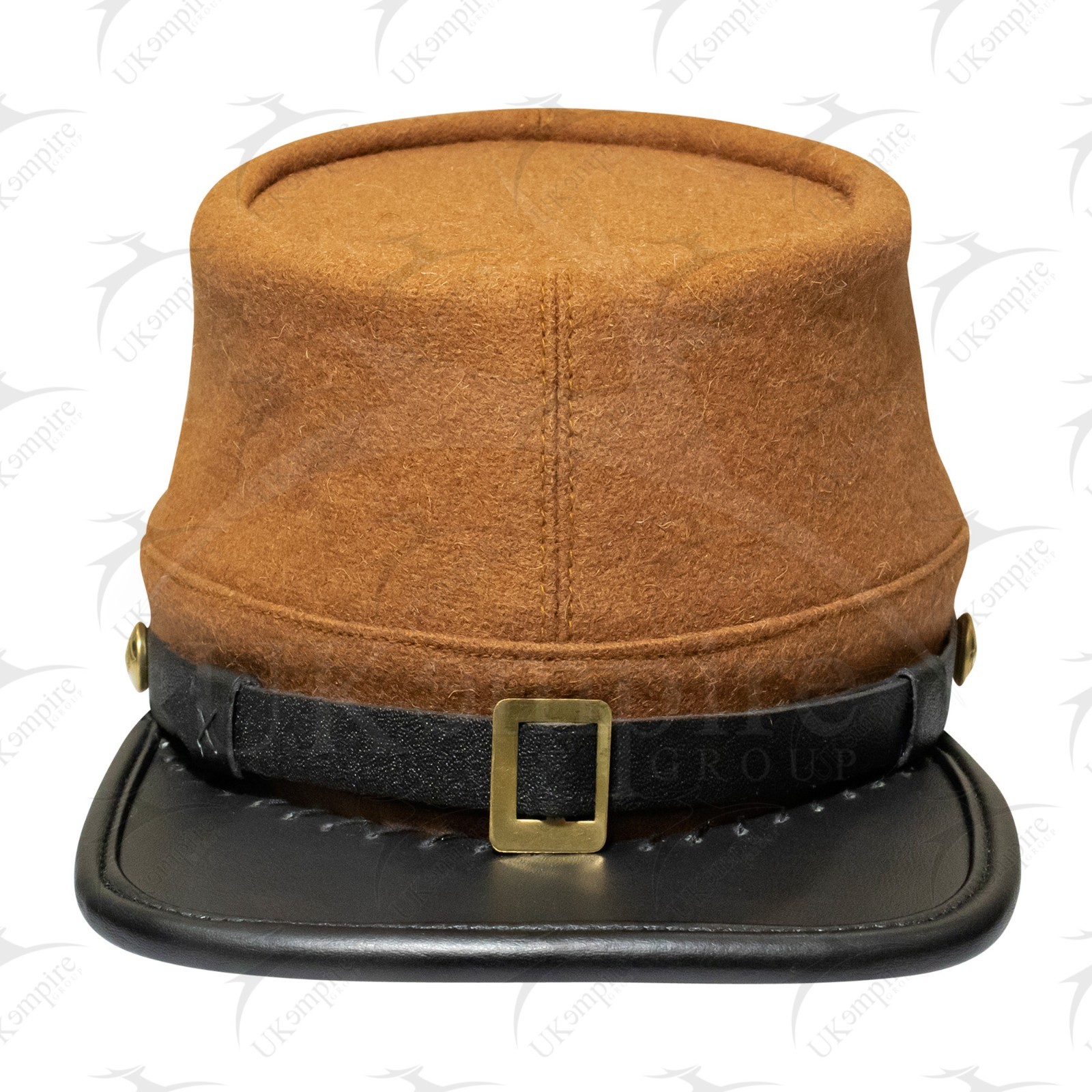 American Civil War Officers Kepi Butternut Brown (lined), 100% Wool